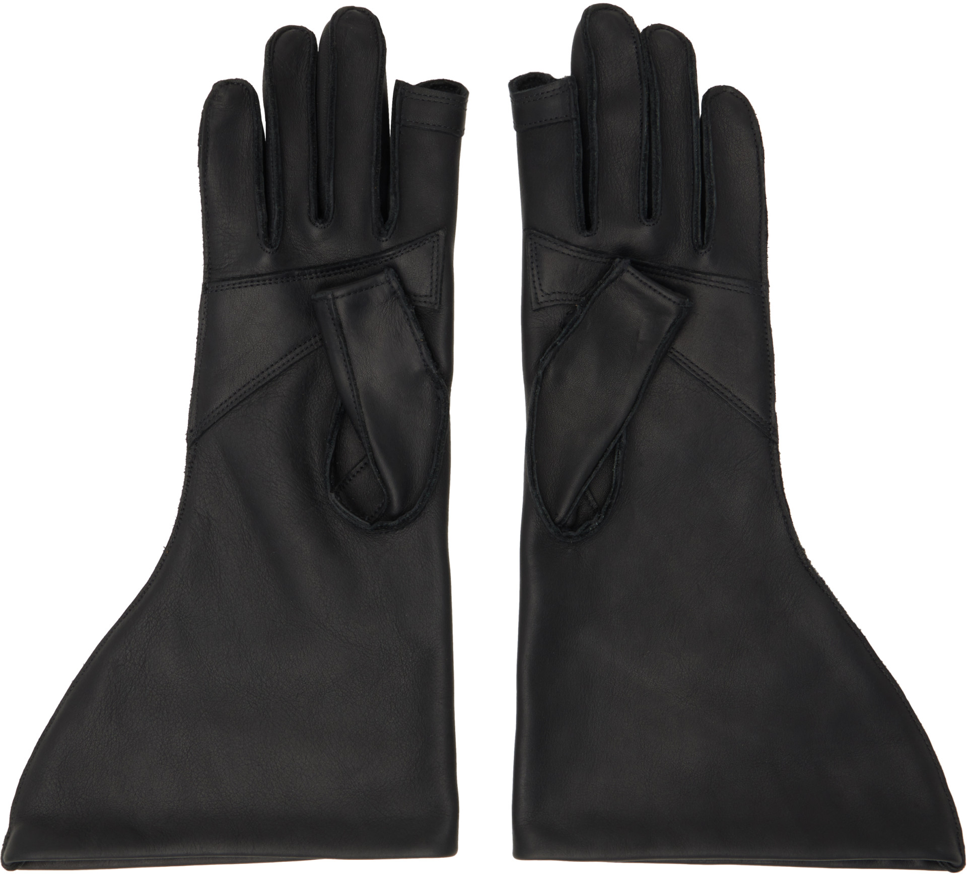 Rick Owens - Black Tower Flared Gloves