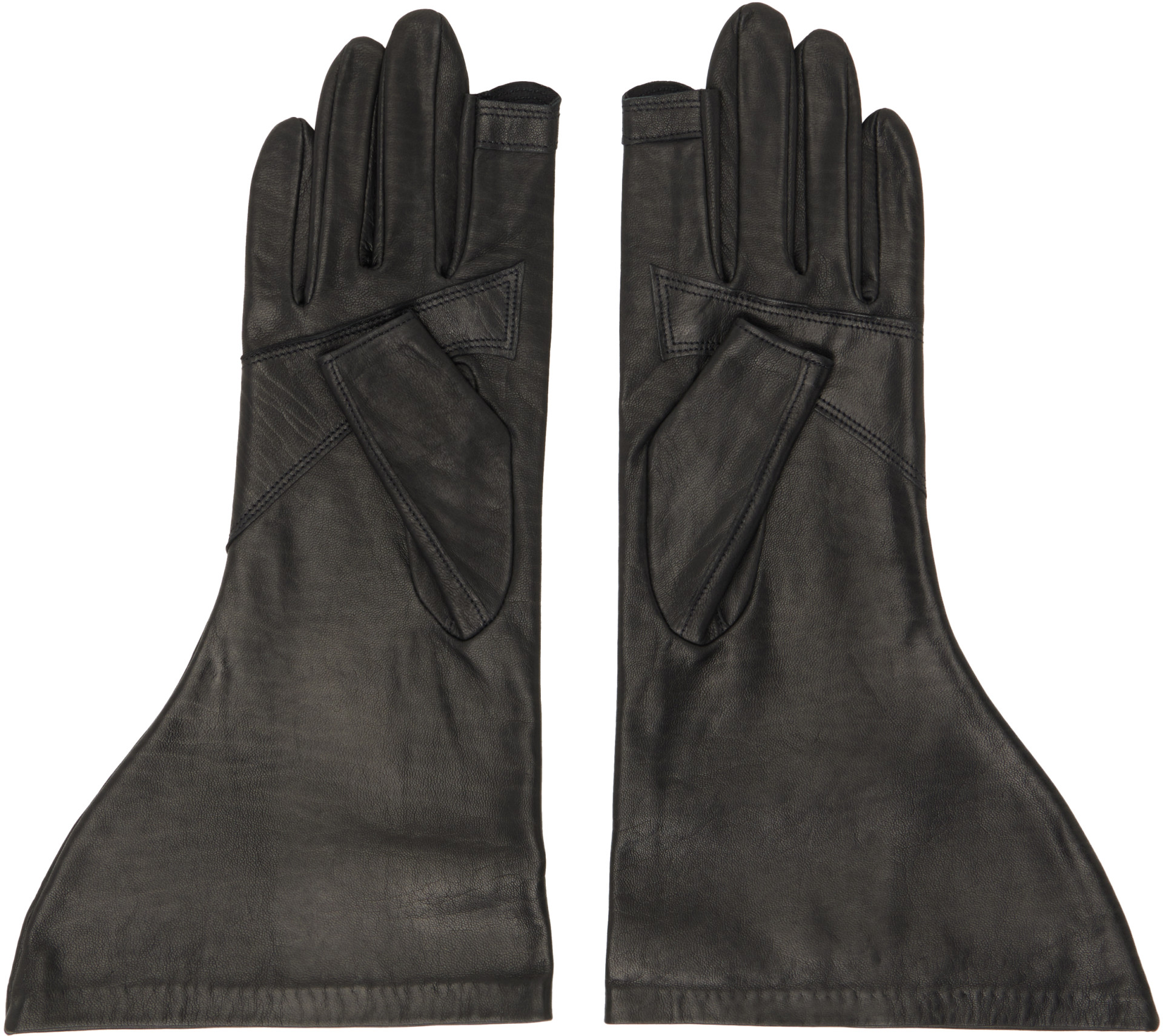 Rick Owens - Black Tower Flared Gloves