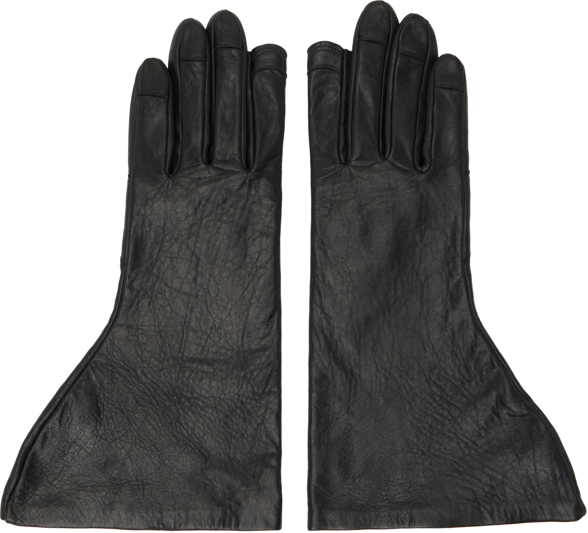 Rick Owens - Black Tower Flared Gloves