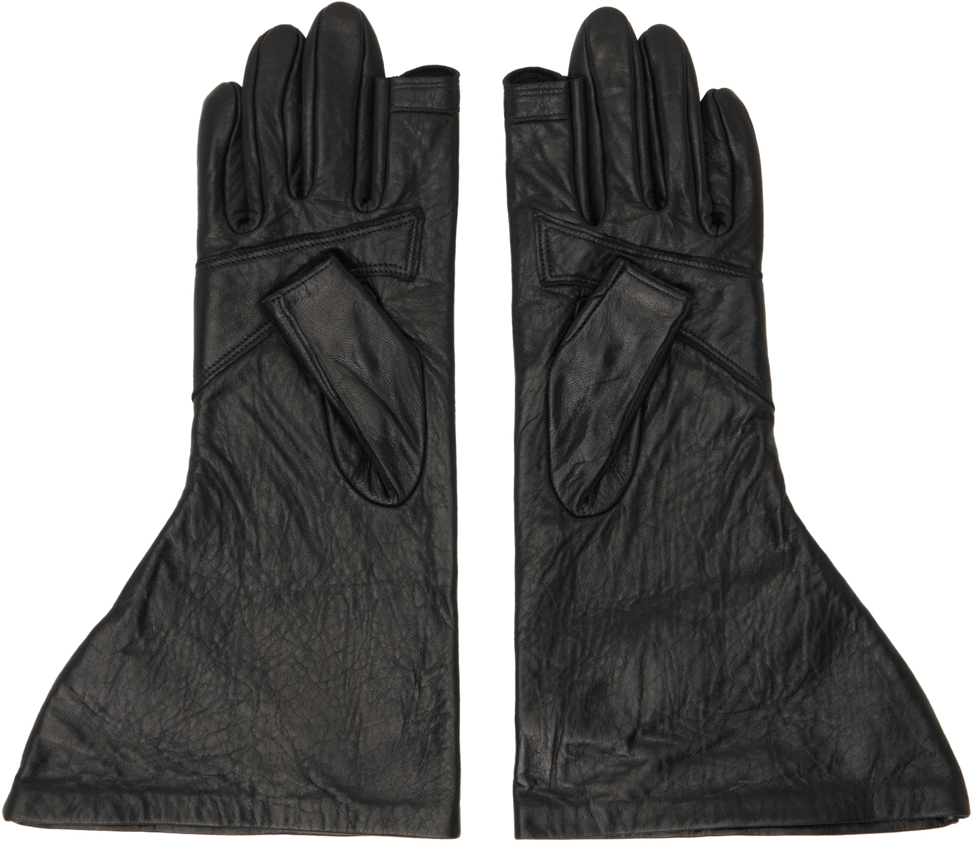 Rick Owens - Black Tower Flared Gloves