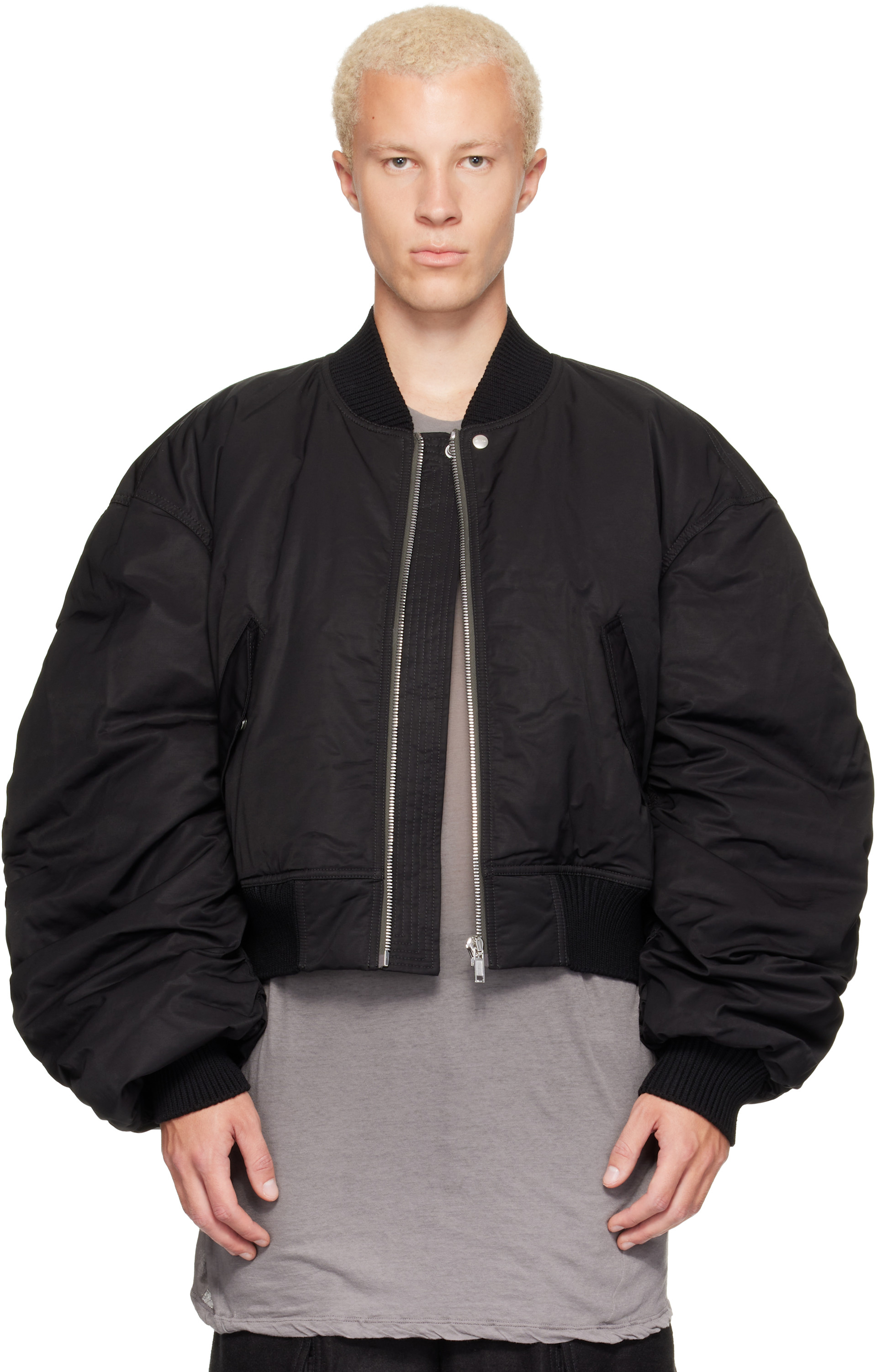 Rick Owens - Black Tower Secchia Down Flight Jacket