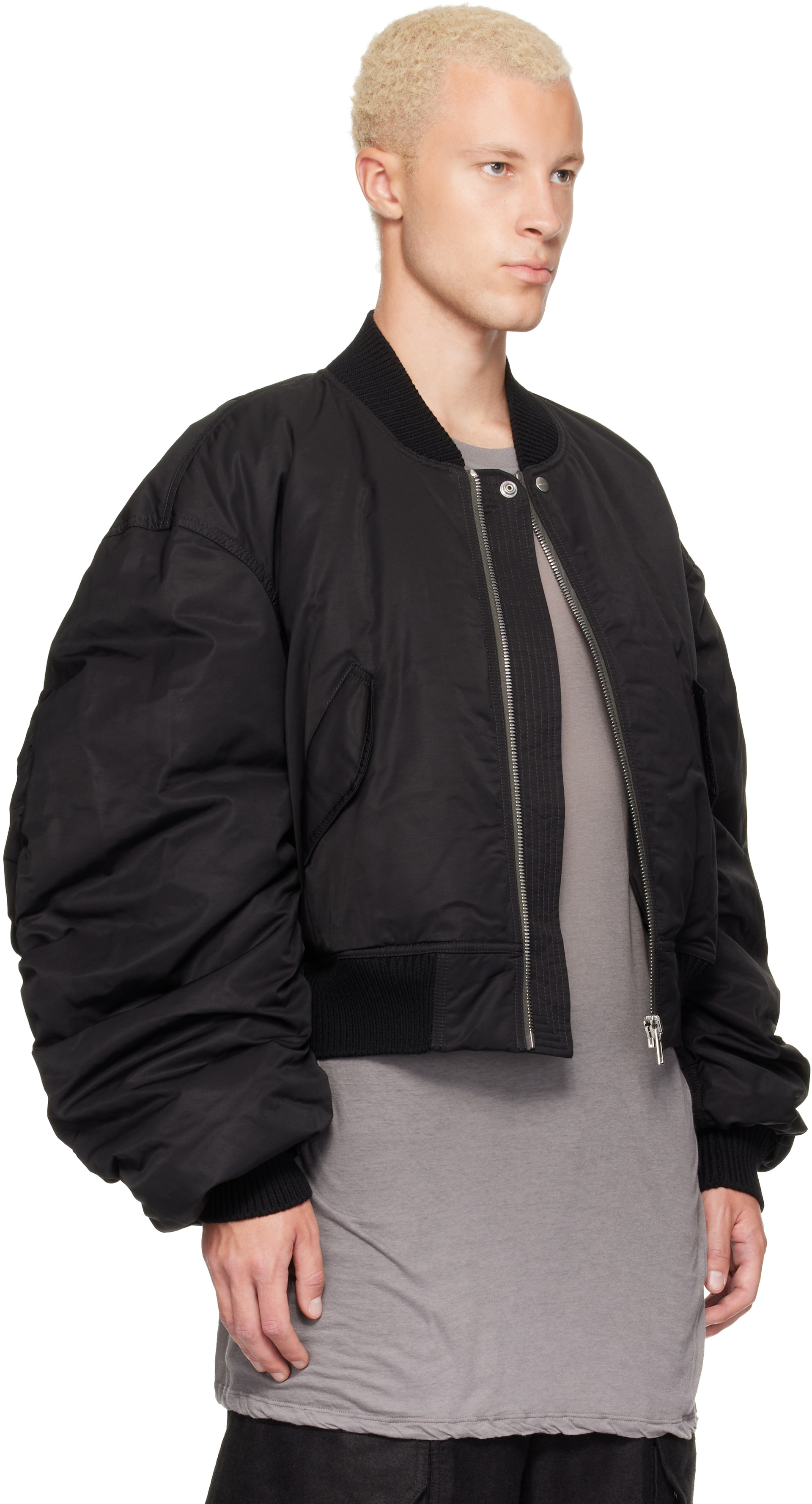 Rick Owens - Black Tower Secchia Down Flight Jacket