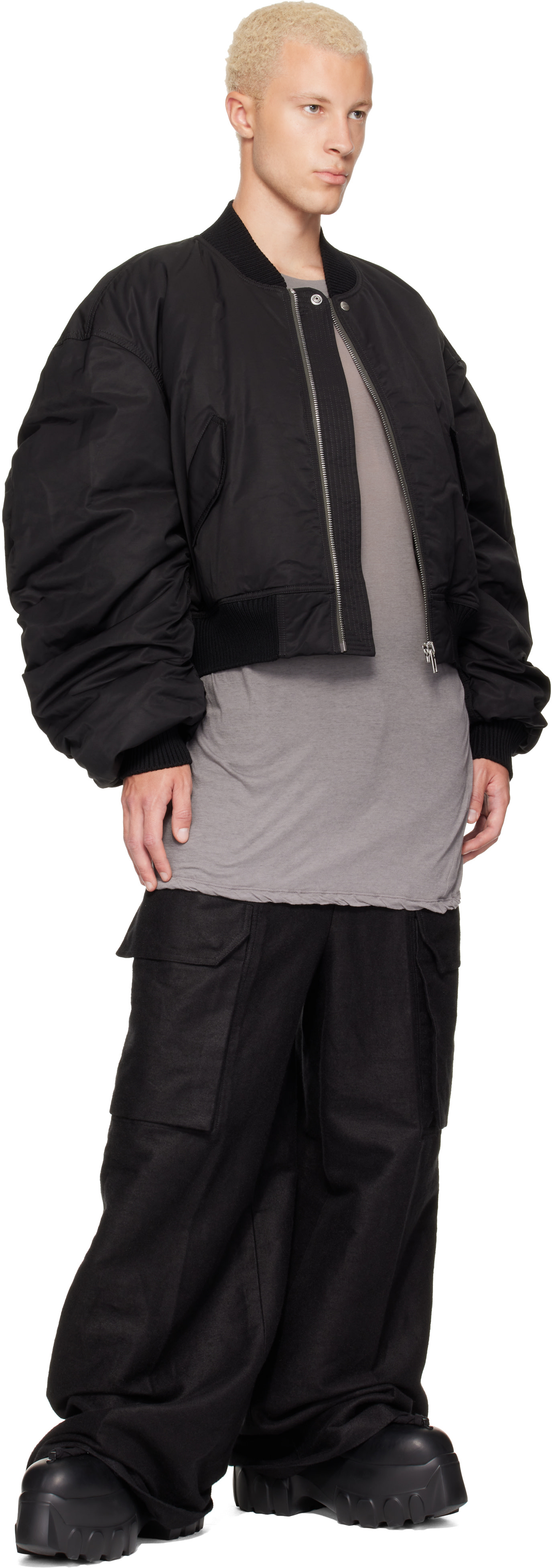 Rick Owens - Black Tower Secchia Down Flight Jacket