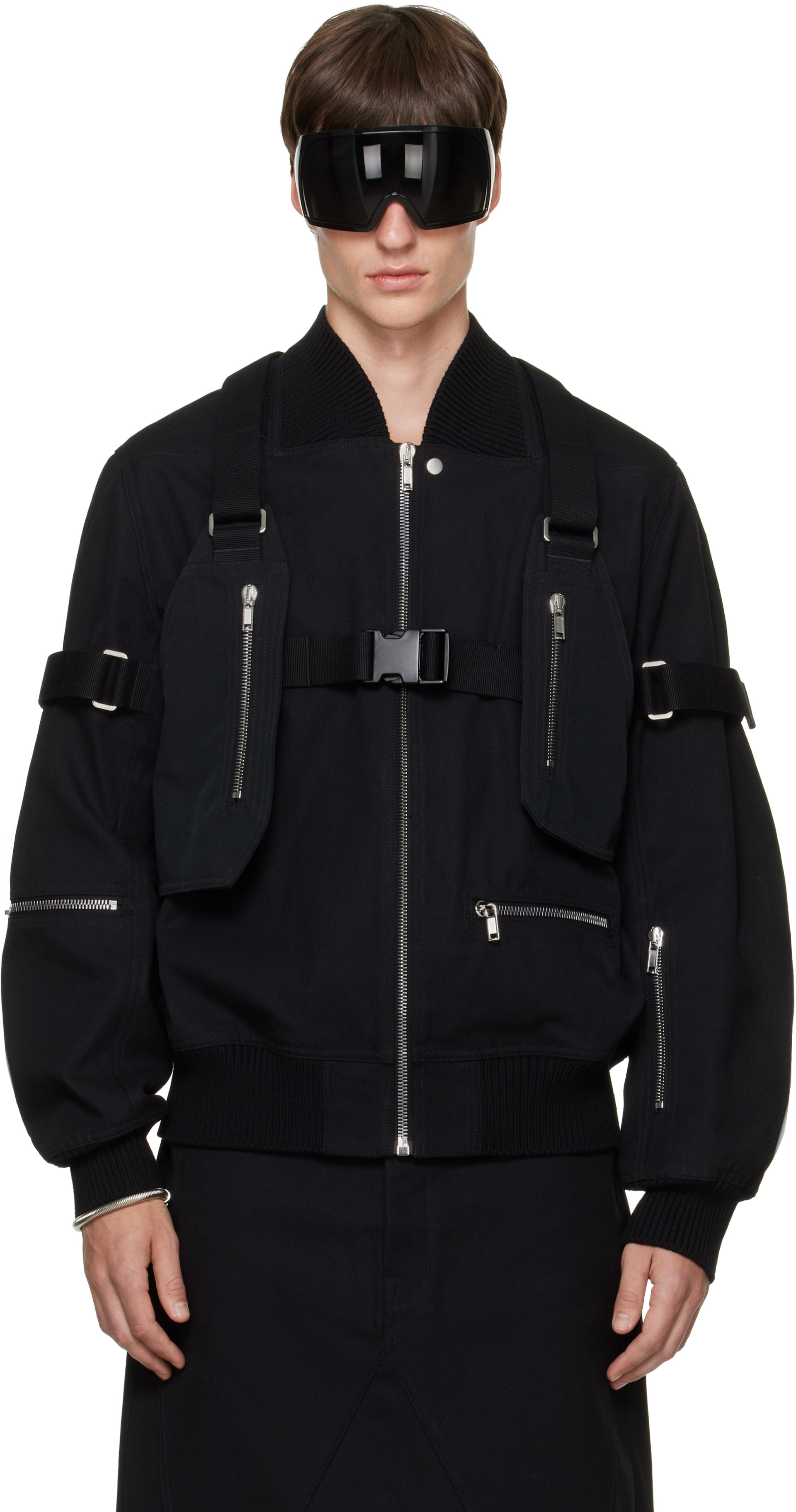 Rick Owens - 黑色 Tower Holster 飞行员夹克