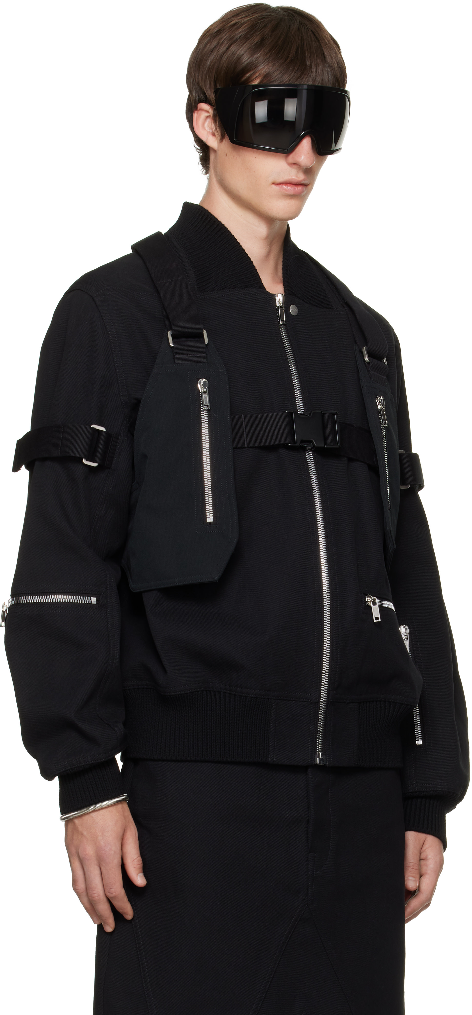 Rick Owens - 黑色 Tower Holster 飞行员夹克