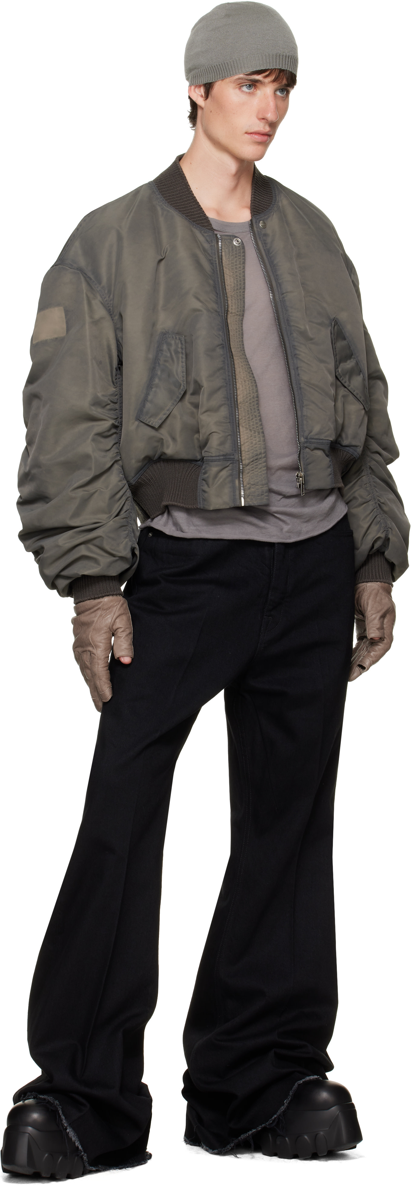 Rick Owens - Gray Tower Secchia Flight Jacket