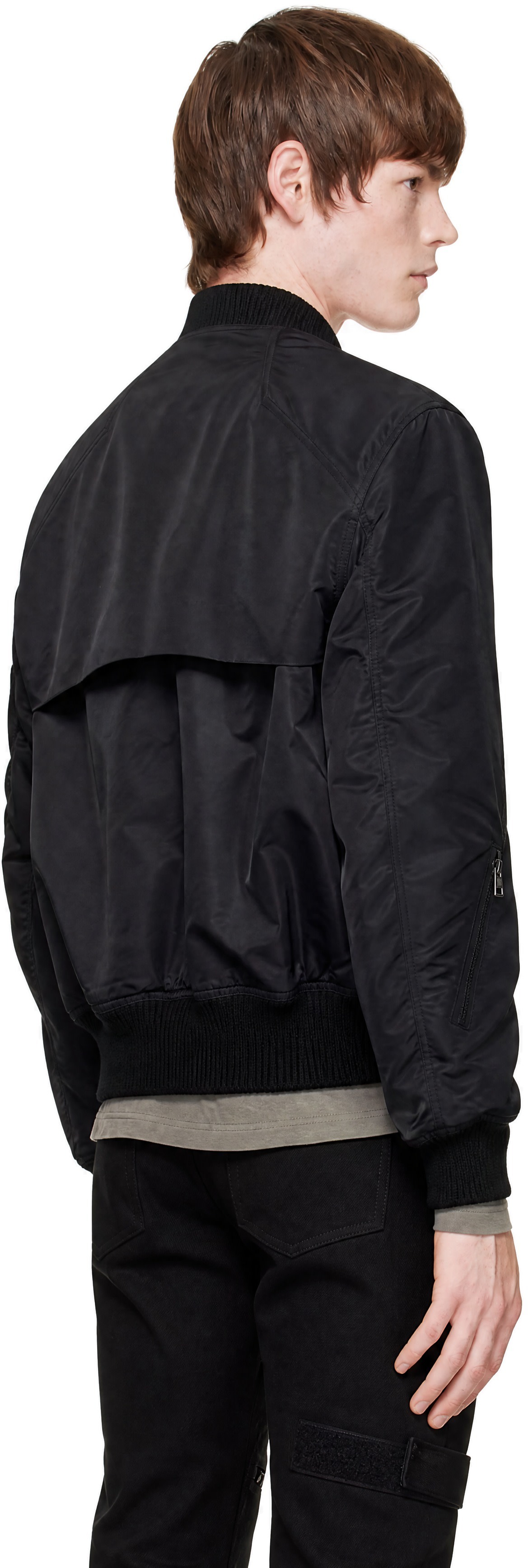 Rick Owens - Black Tower 2 Piece Flight Bomber Jacket