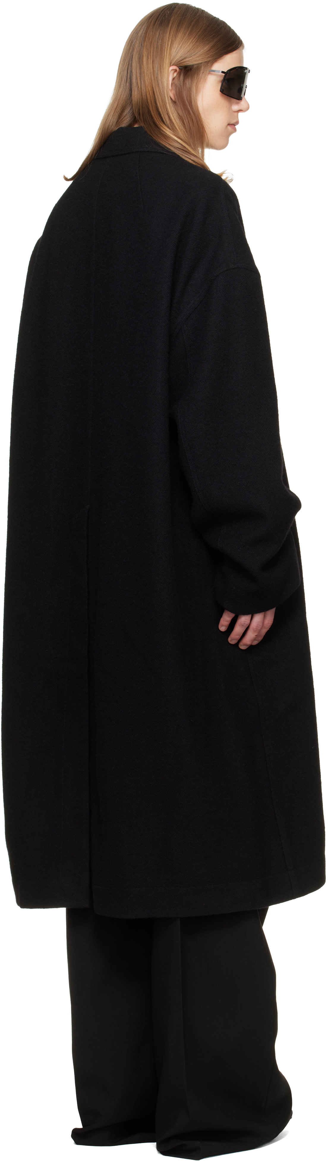 Rick Owens - Black Tower Buttoned Brad Coat