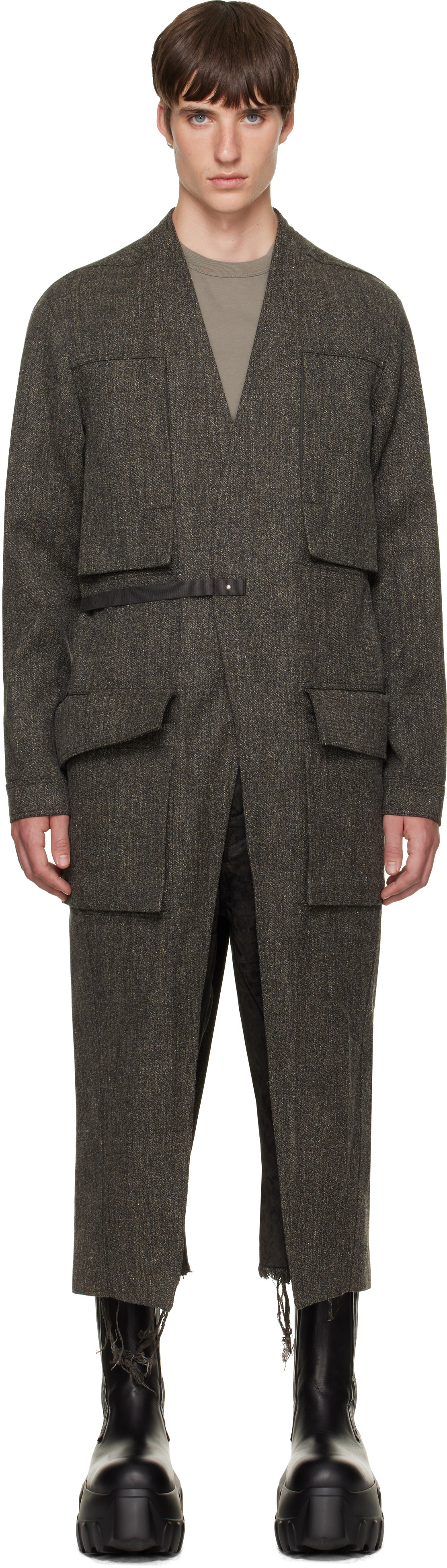 Rick Owens - Brown Tower Lab Coat
