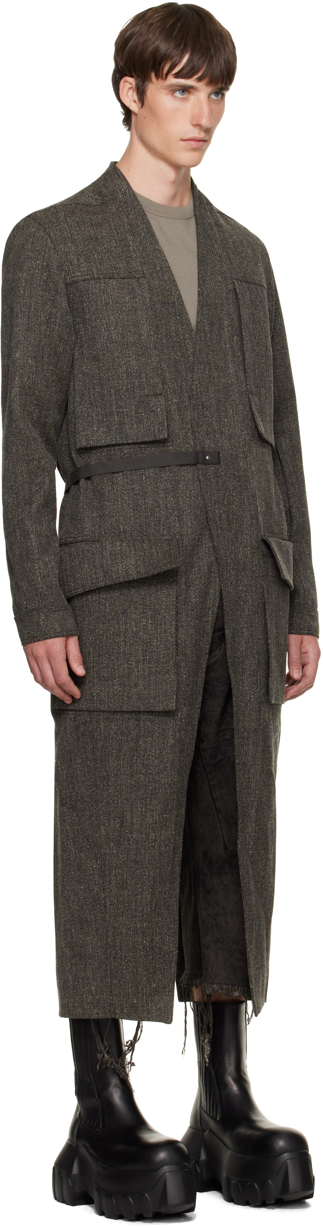 Rick Owens - Brown Tower Lab Coat