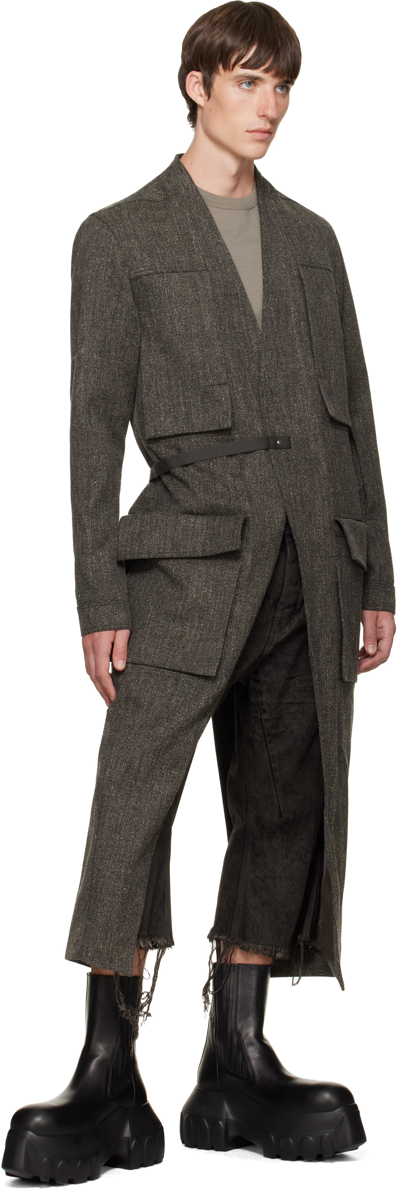 Rick Owens - Brown Tower Lab Coat