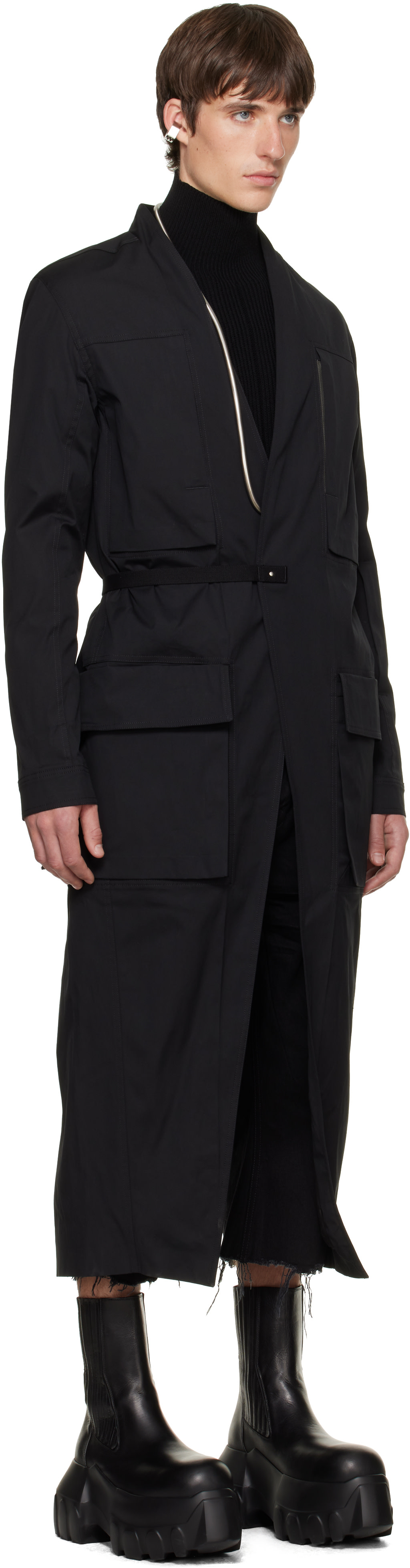 Rick Owens - Black Tower Lab Coat