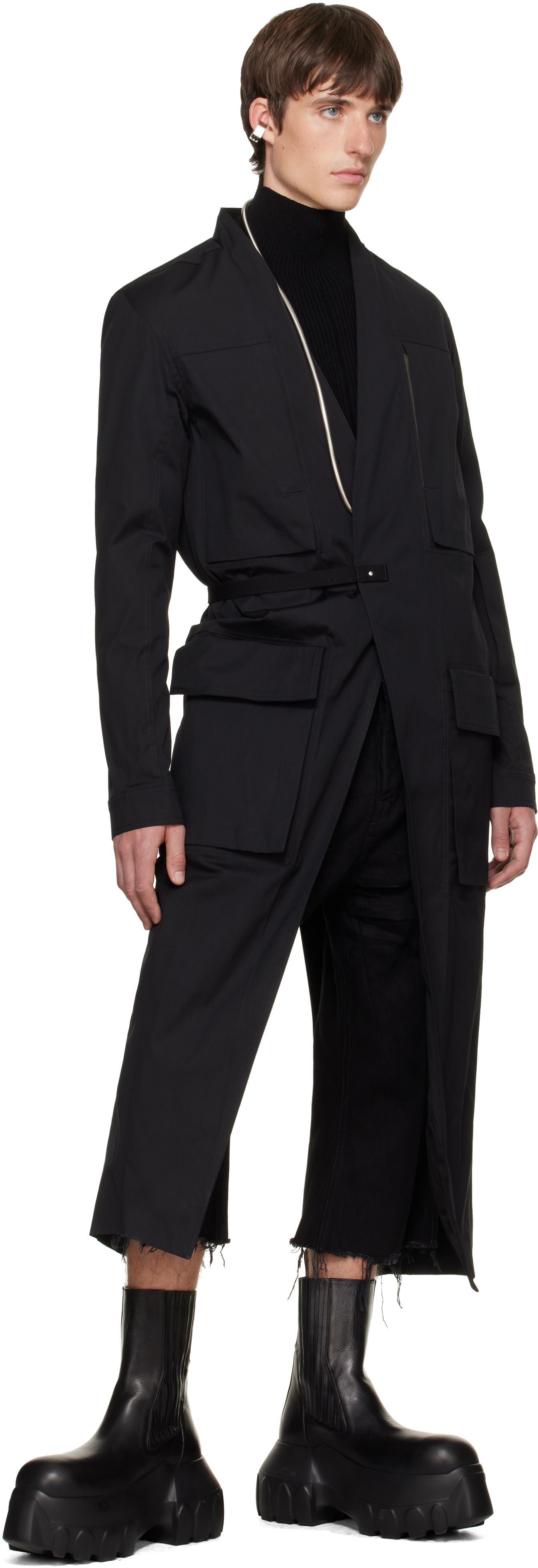 Rick Owens - Black Tower Lab Coat