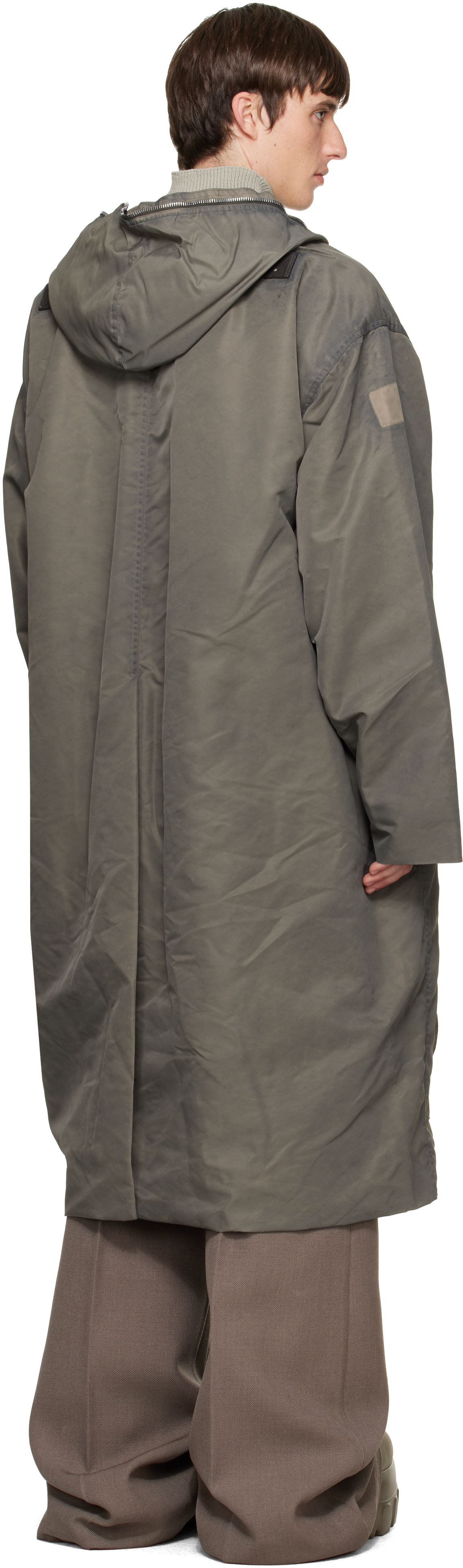 Rick Owens - Mackintosh ample gris - Tower