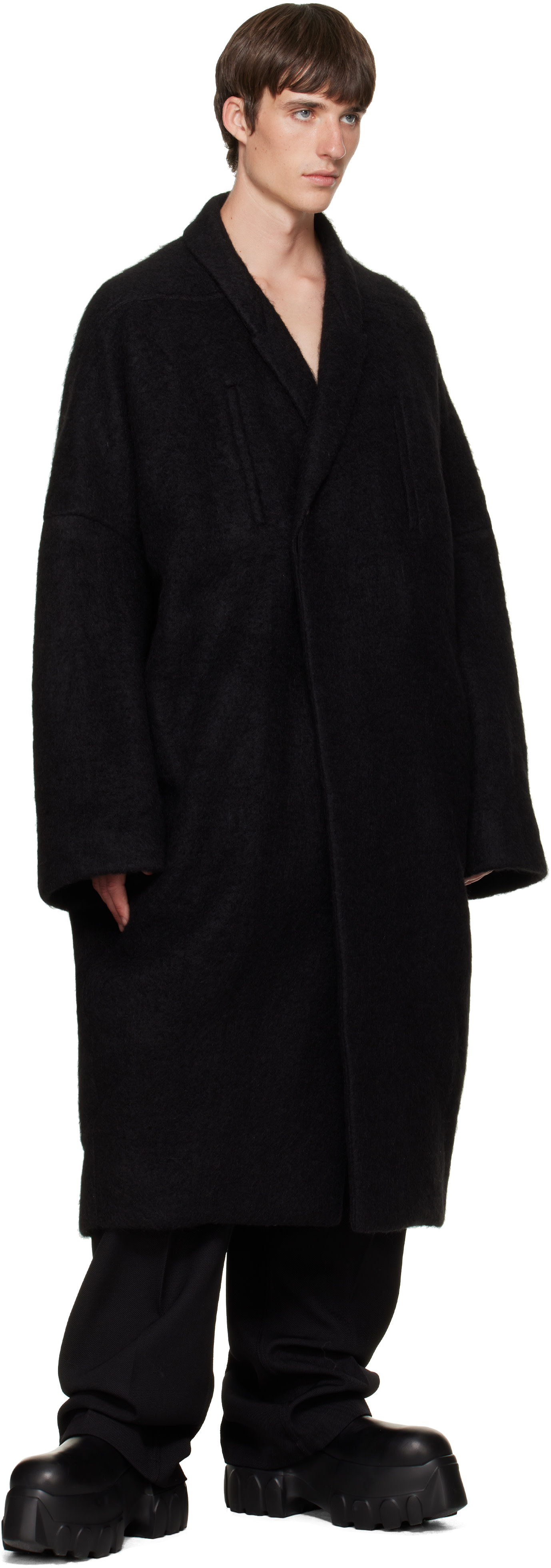 Rick Owens - 블랙 타워 푸아레 코트