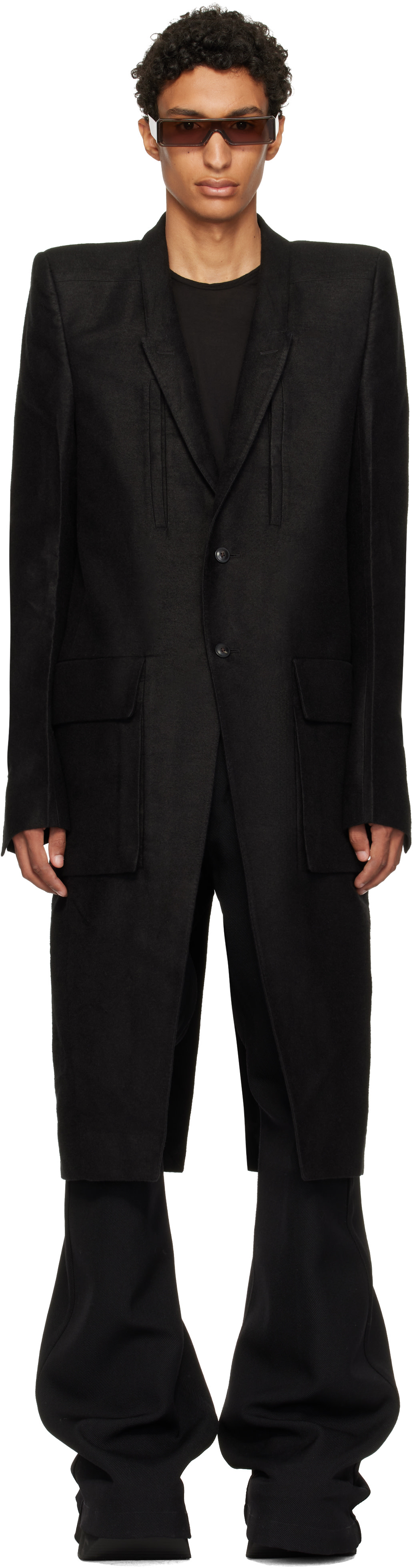 Rick Owens - Black Tower Customs Larry Coat