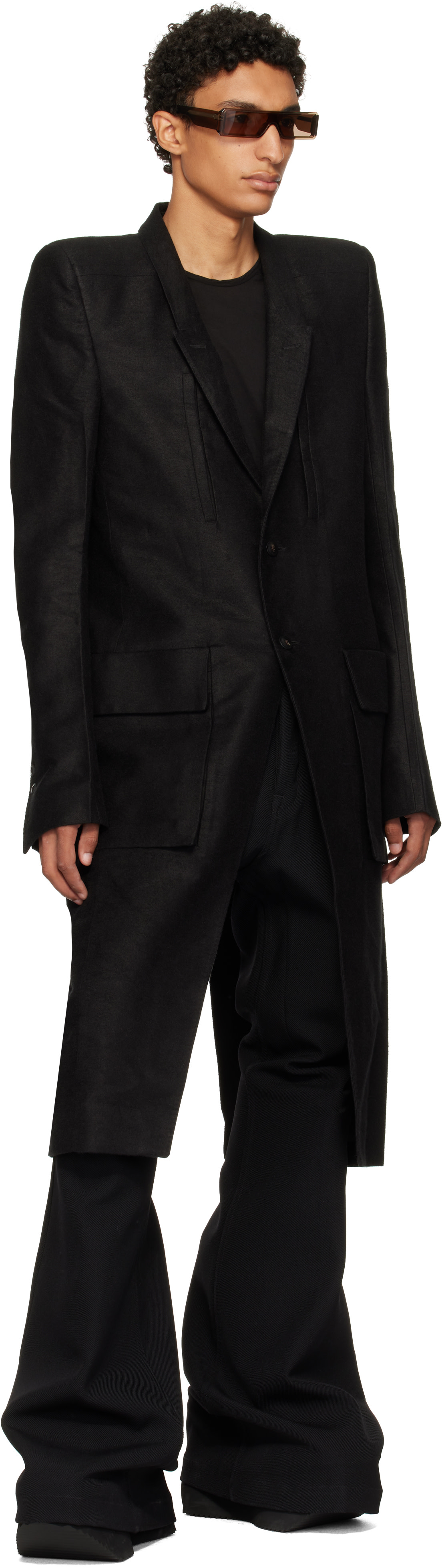Rick Owens - Black Tower Customs Larry Coat