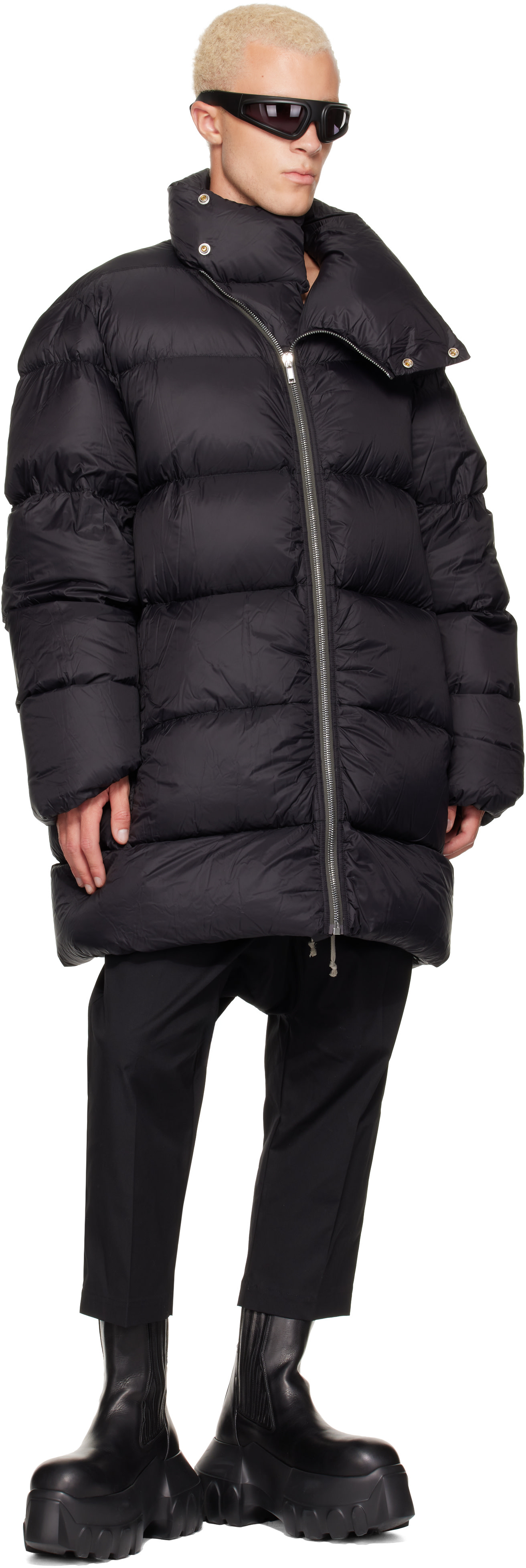 Rick Owens - Black Tower Turtle Down Coat