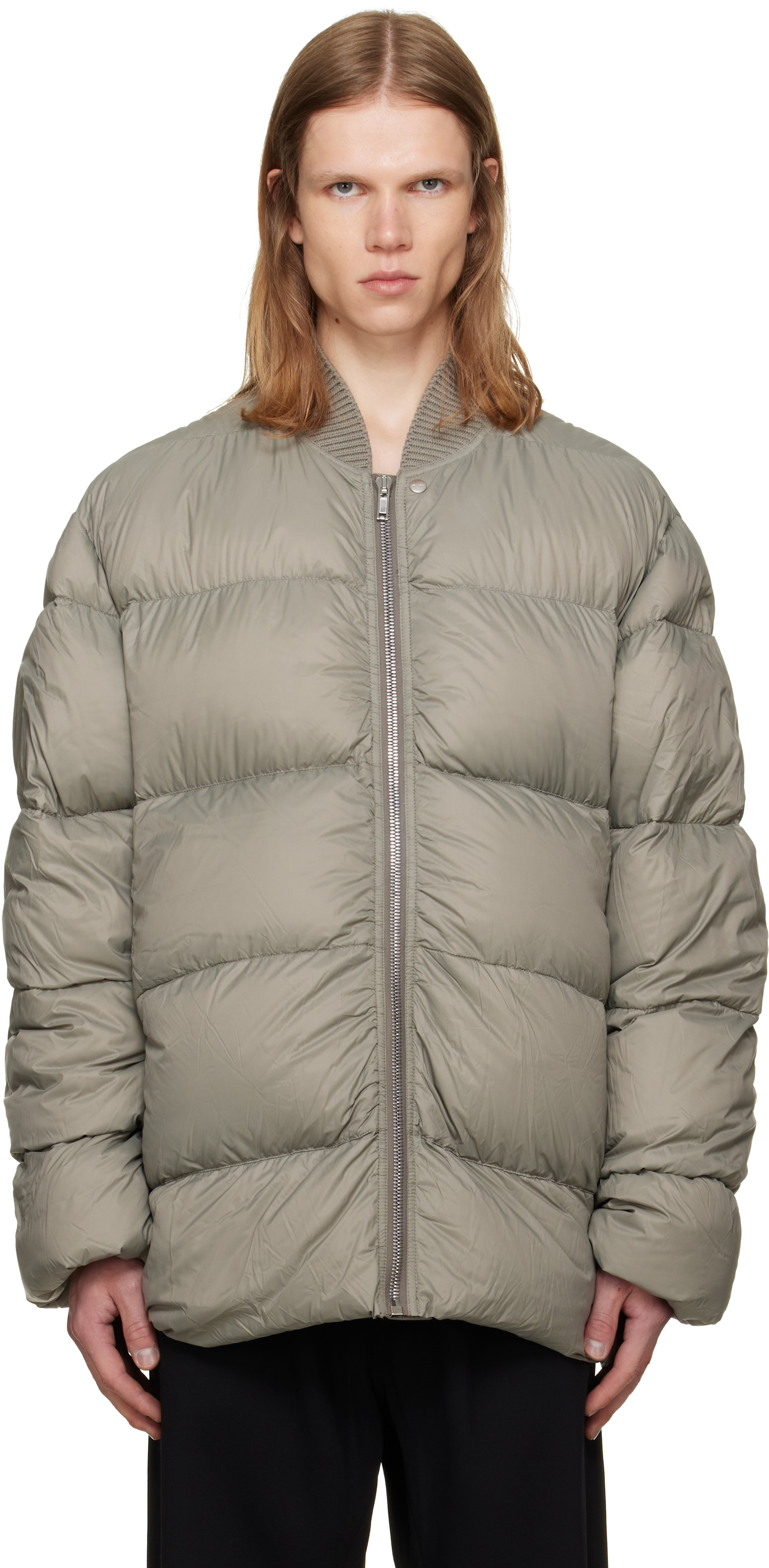 Rick Owens - Gray Tower Classic Down Flight Jacket