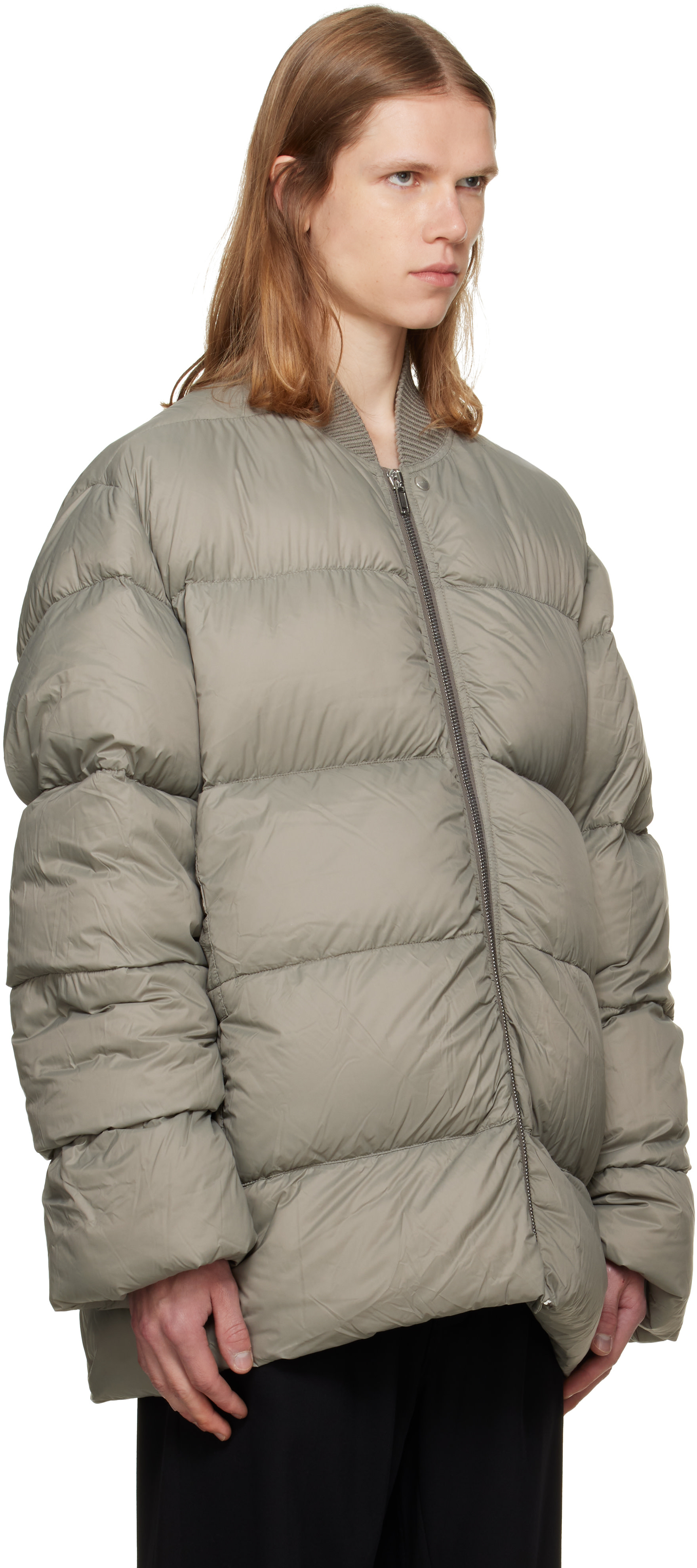 Rick Owens - Gray Tower Classic Down Flight Jacket
