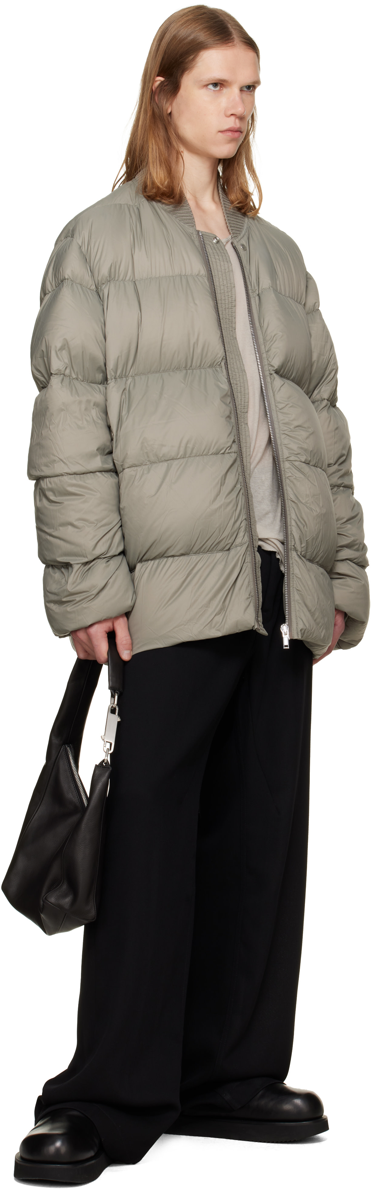 Rick Owens - Gray Tower Classic Down Flight Jacket