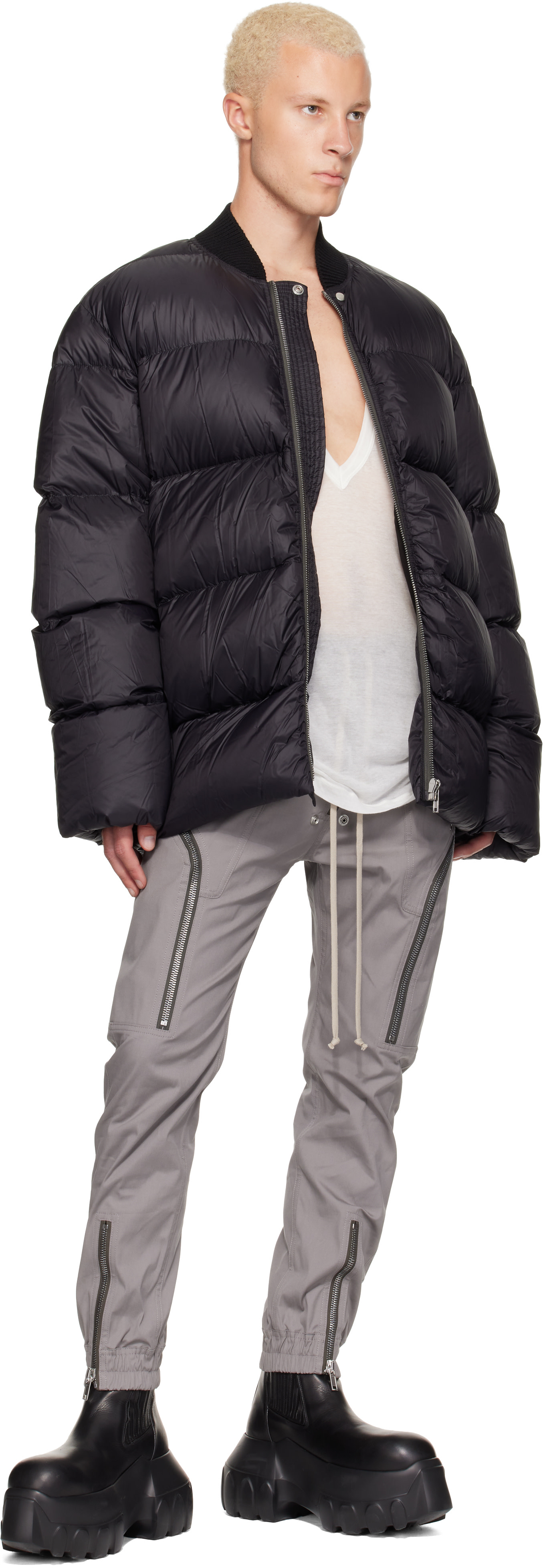 Rick Owens - Black Tower Down Flight Jaccket