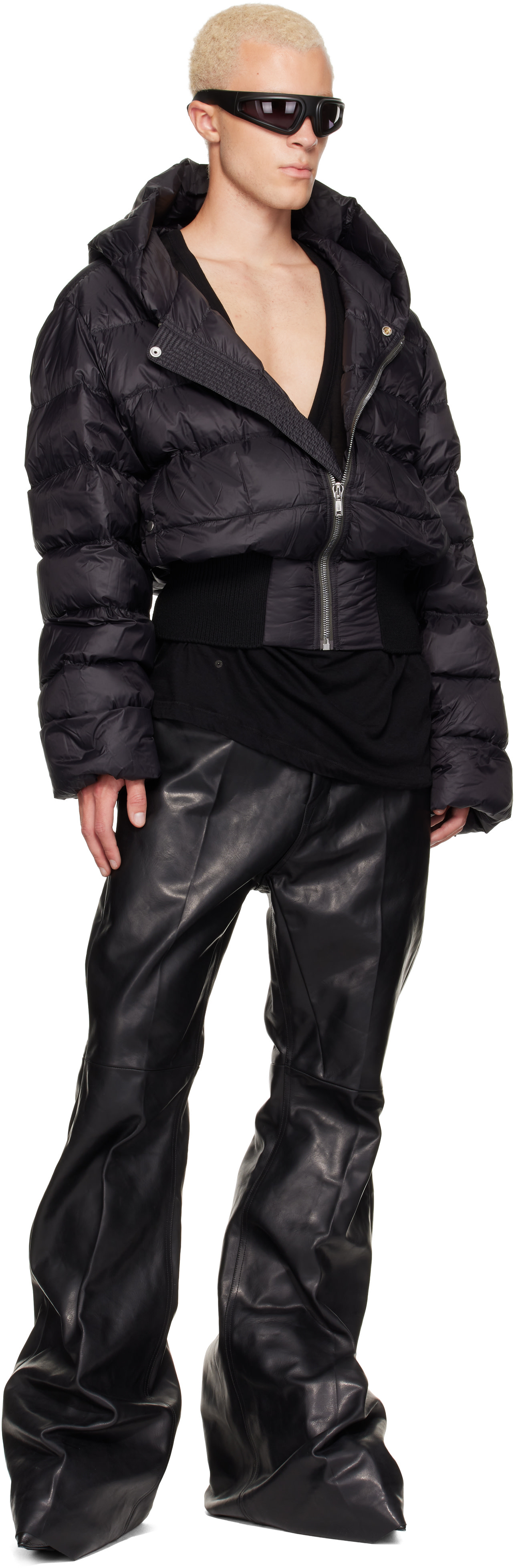 Rick Owens - Black Tower Bolan Bootcut Leather Pants