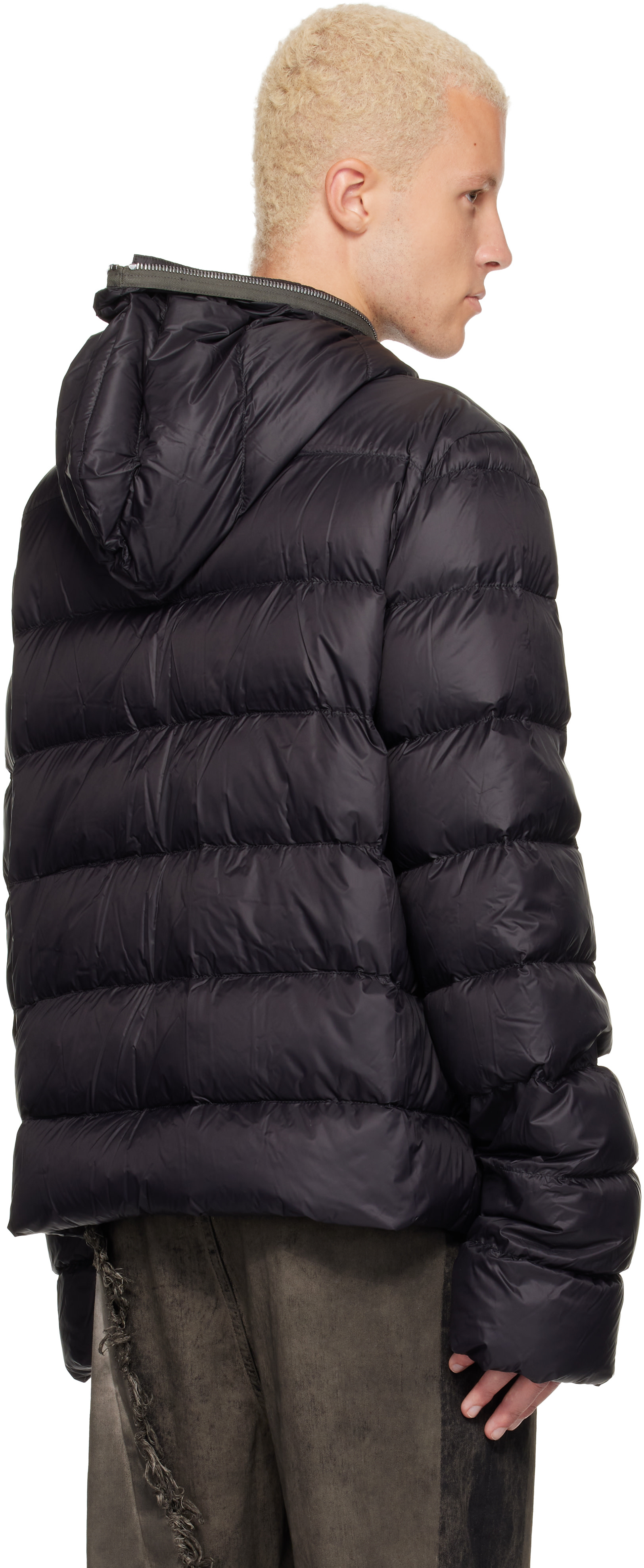 Rick Owens - Black Tower Hooded Down Jacket