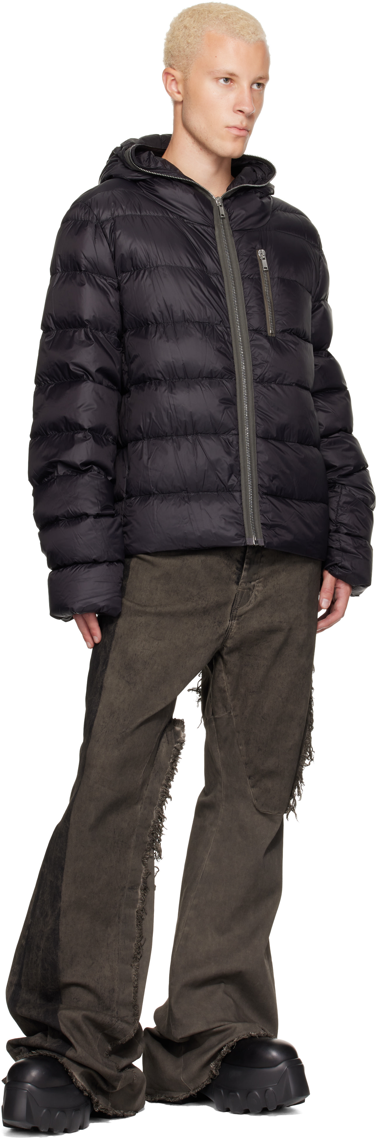 Rick Owens - Black Tower Hooded Down Jacket