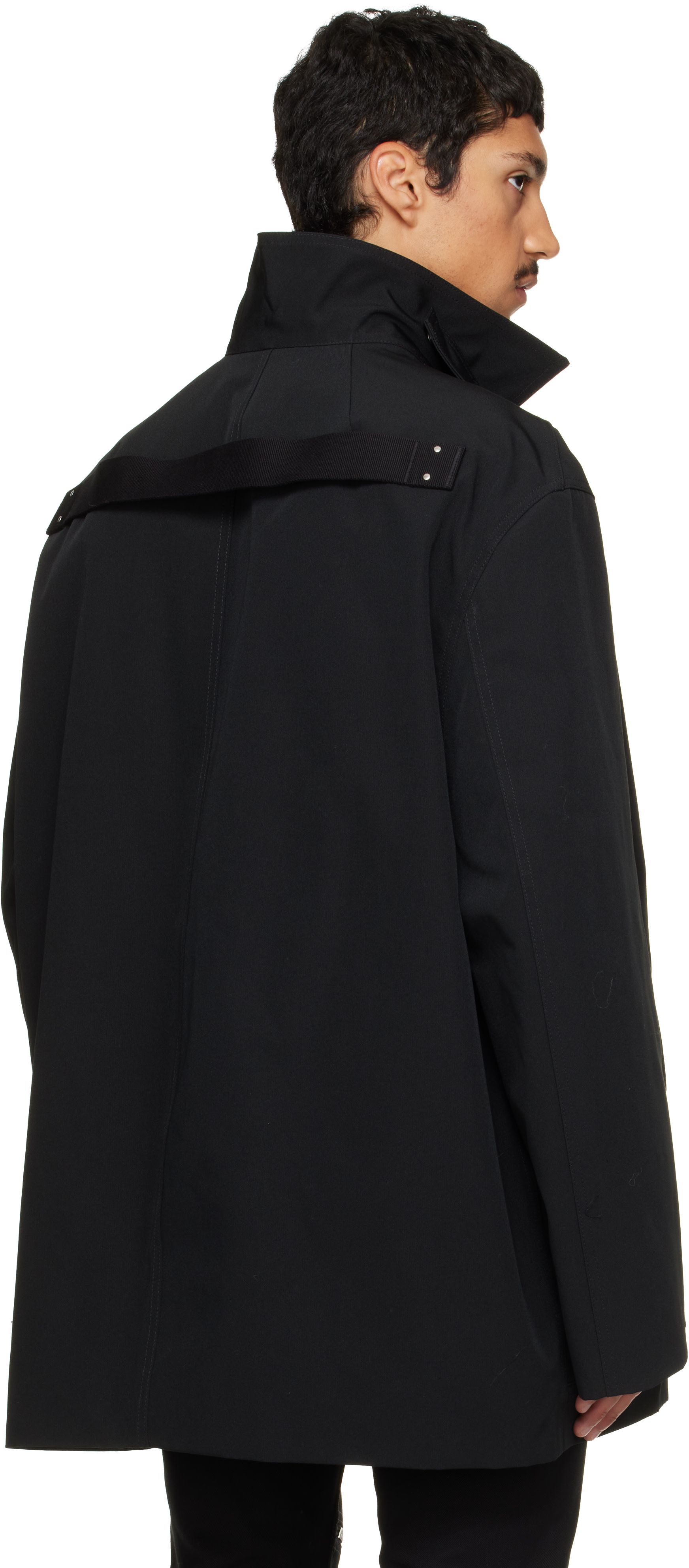 Rick Owens - 黑色 Tower Collared Mac 夹克
