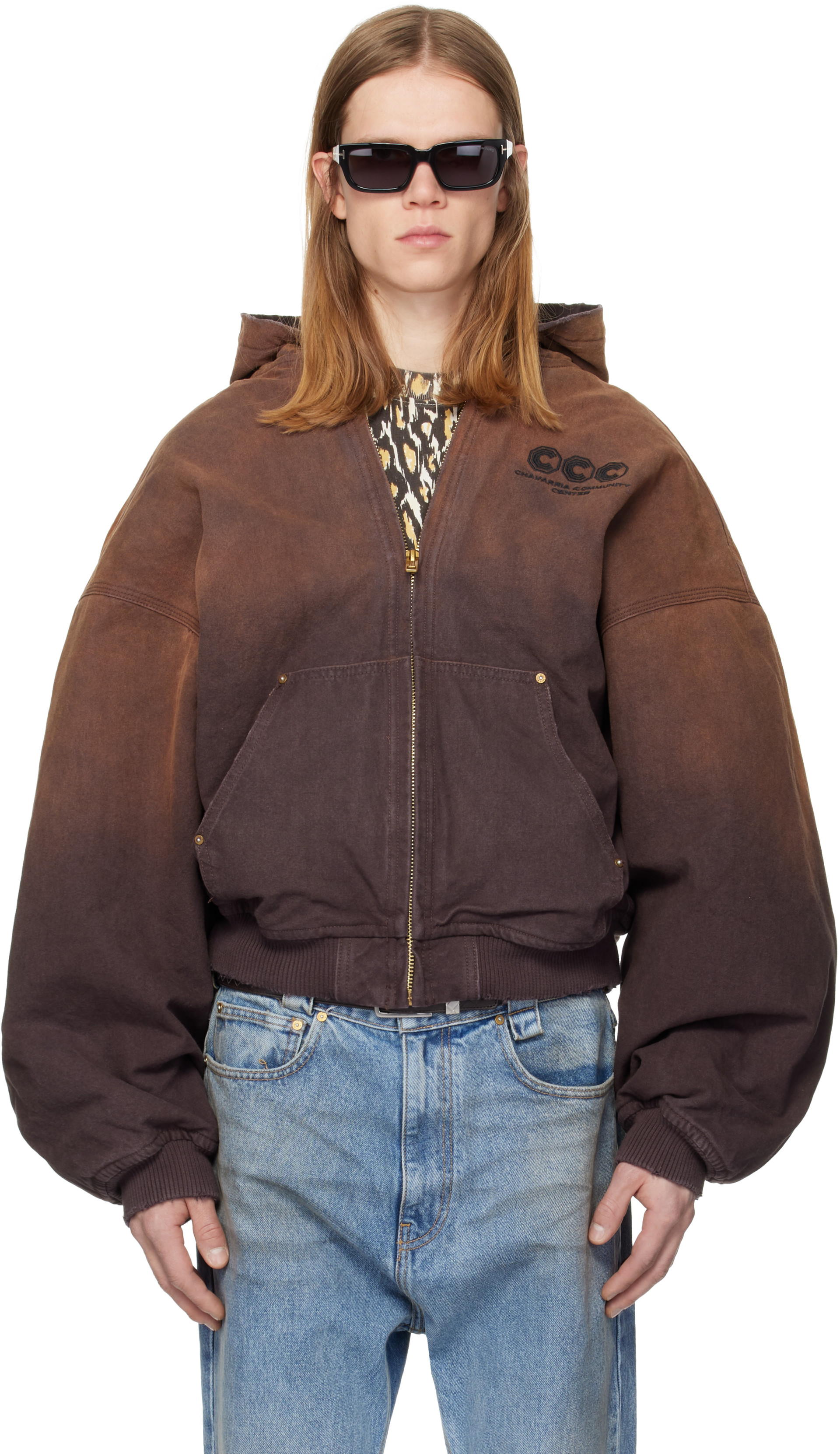 WILLY CHAVARRIA - Brown Quilted Juggernaut Jacket