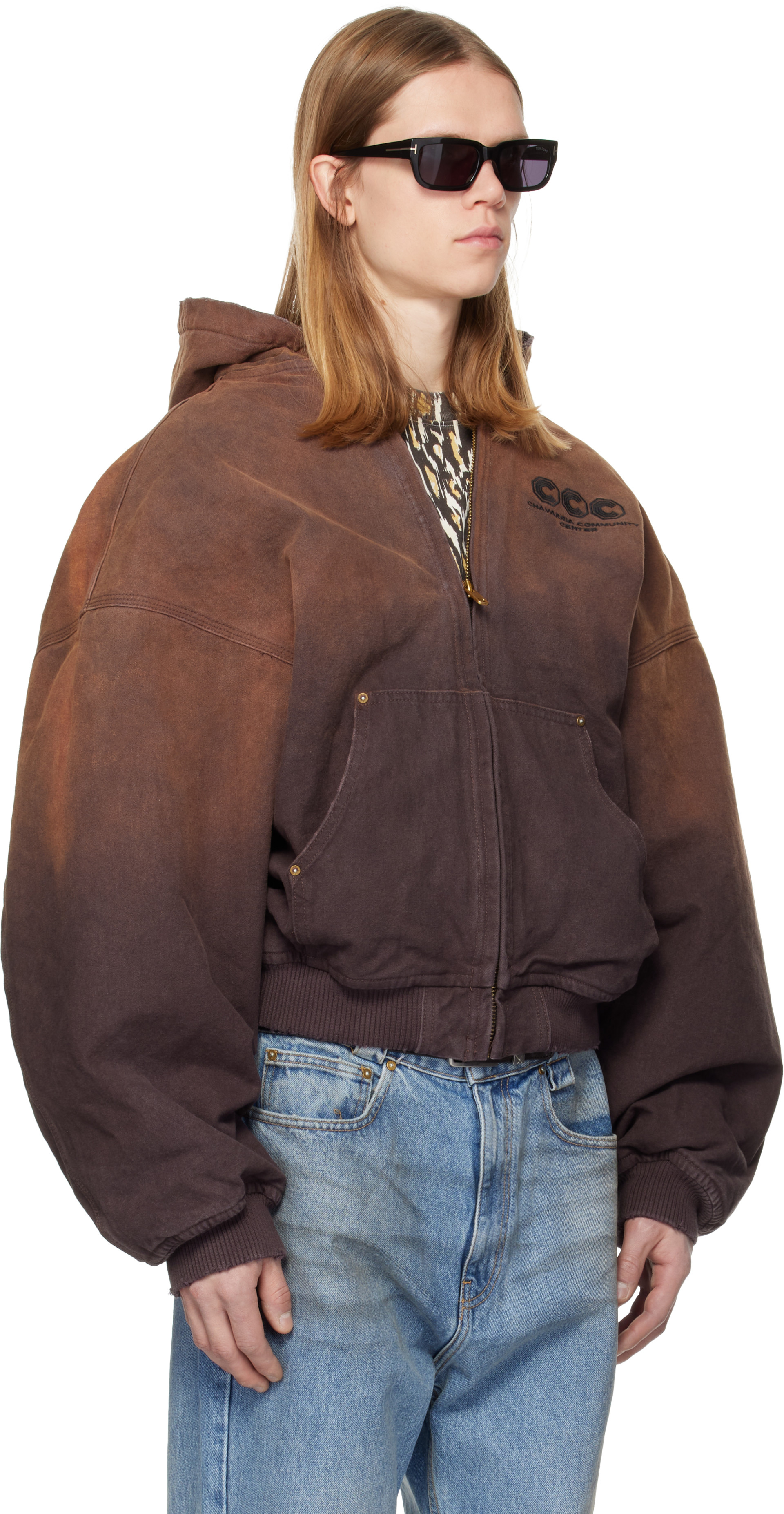 WILLY CHAVARRIA - Brown Quilted Juggernaut Jacket
