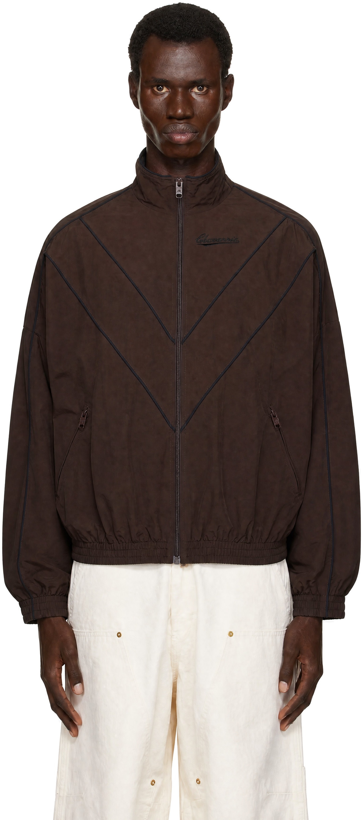 WILLY CHAVARRIA - Brown 'Bad Boy' Track Jacket