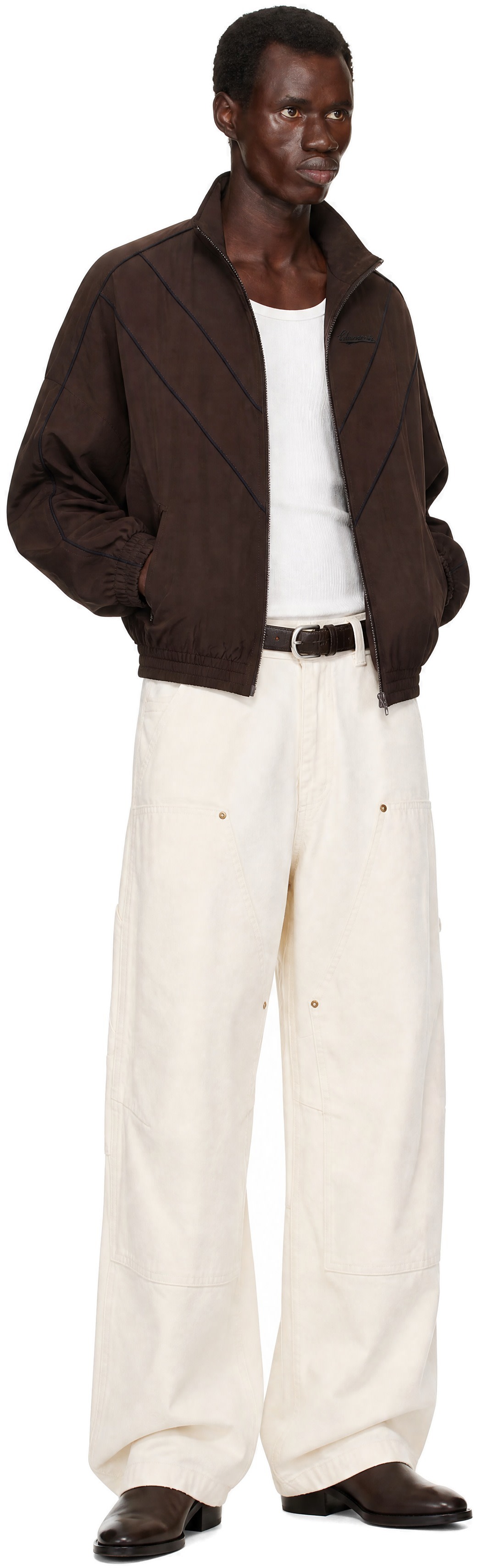 WILLY CHAVARRIA - Brown 'Bad Boy' Track Jacket