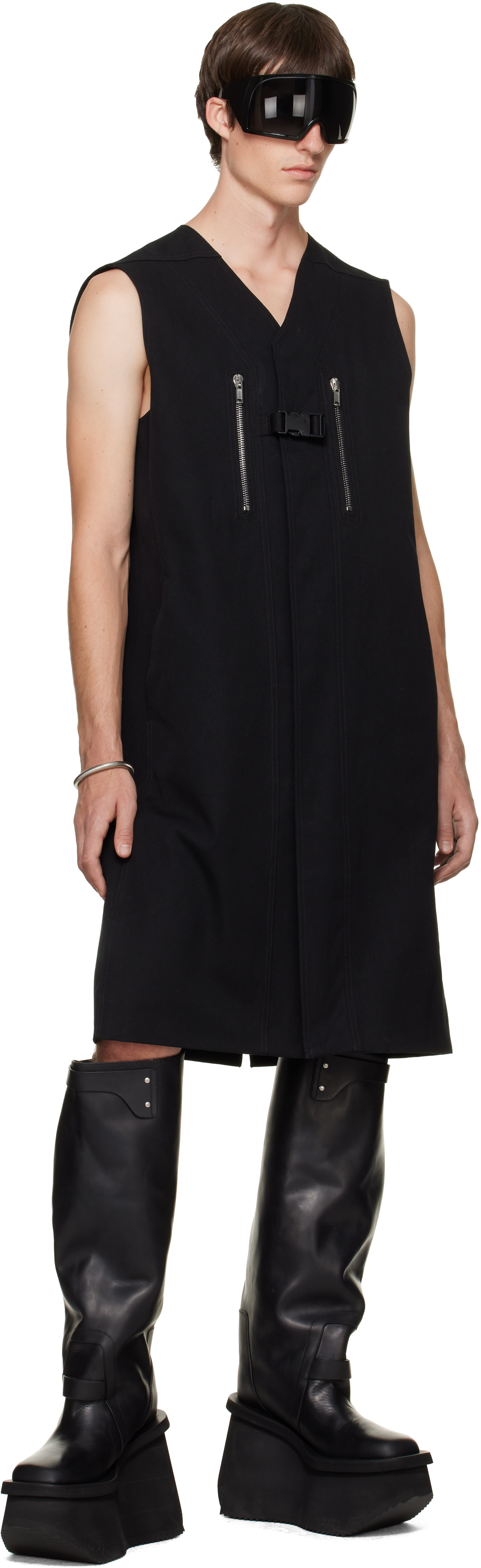 Rick Owens - Black Tower Long Vest