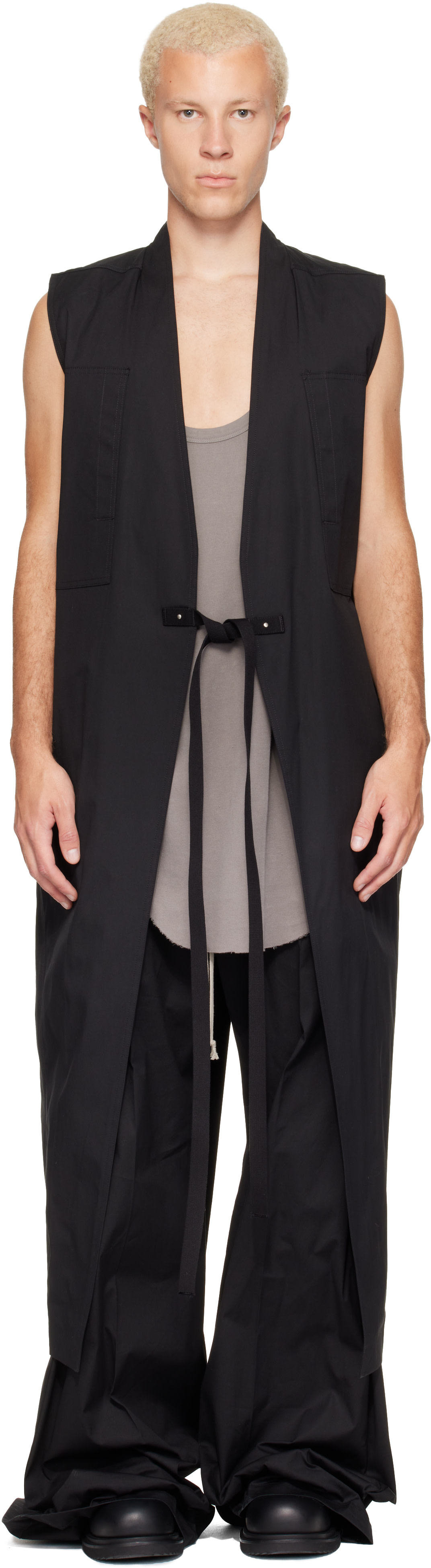 Rick Owens - 블랙 타워 롱 랩 베스트