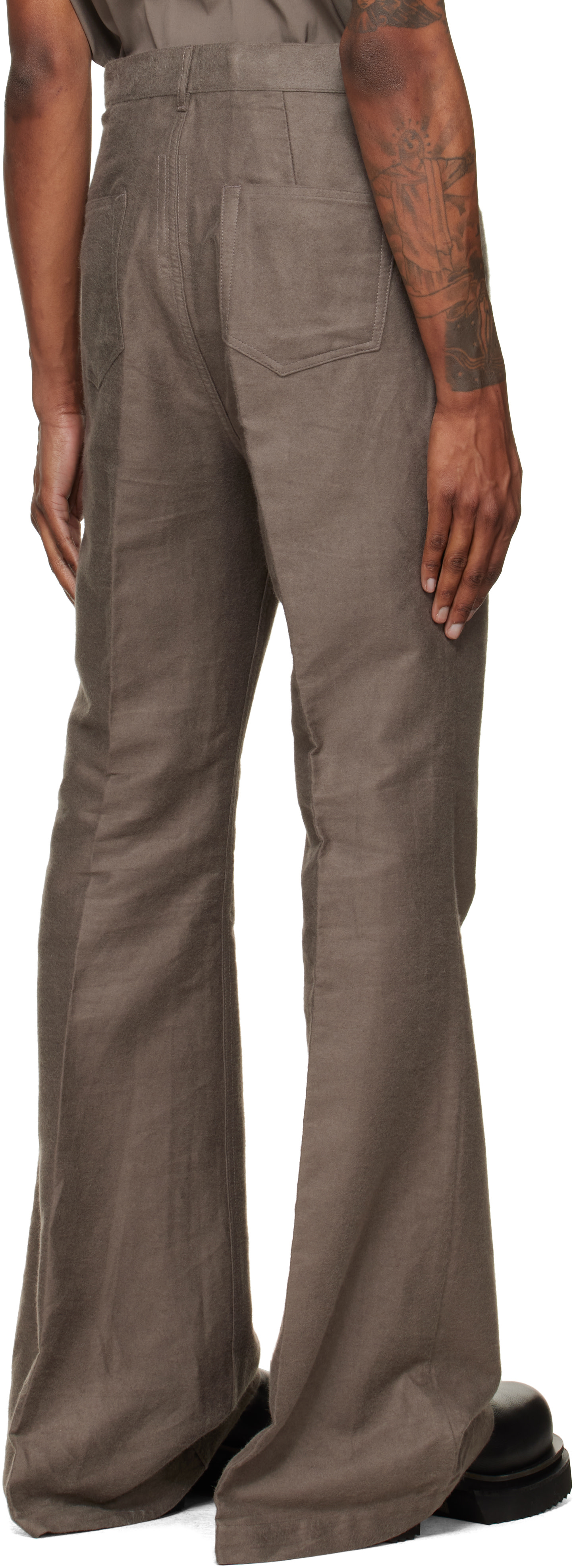 Rick Owens - Gray Tower Bolan Bootcut Trousers