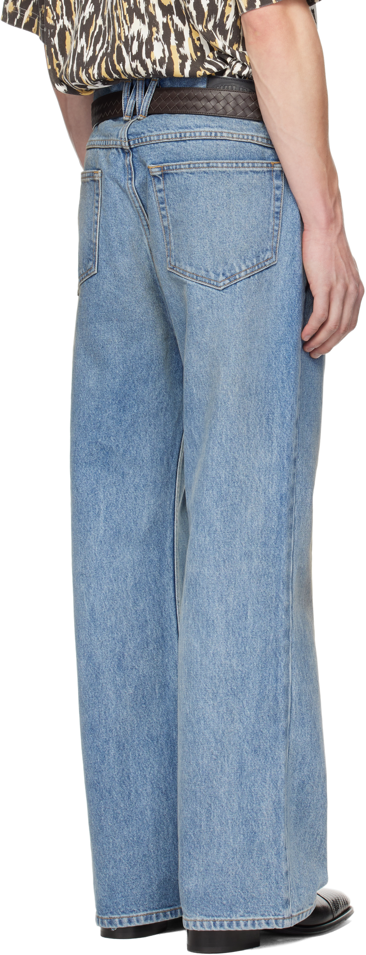 WILLY CHAVARRIA - Blue Flared Denim Jeans
