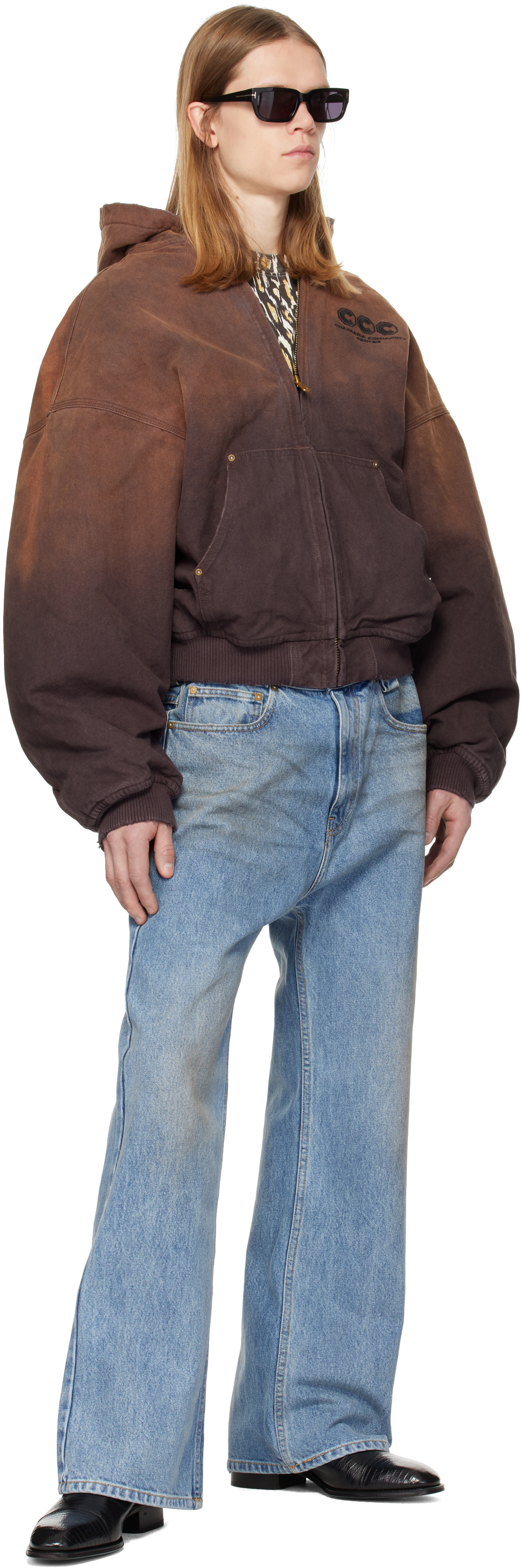 WILLY CHAVARRIA - Blue Flared Denim Jeans