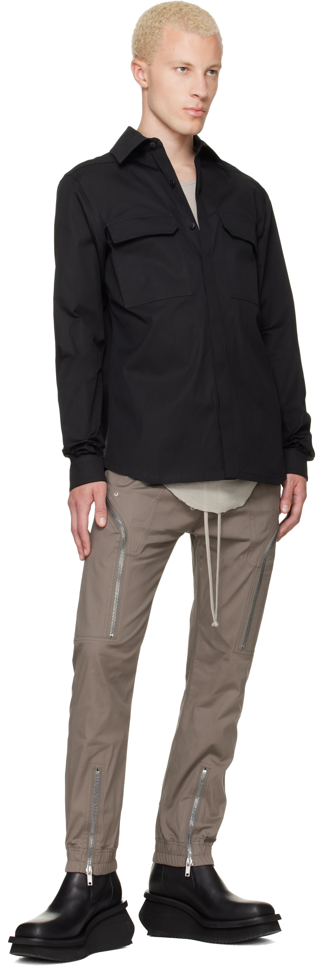 Rick Owens - Pantalon cargo Heizer gris - Tower