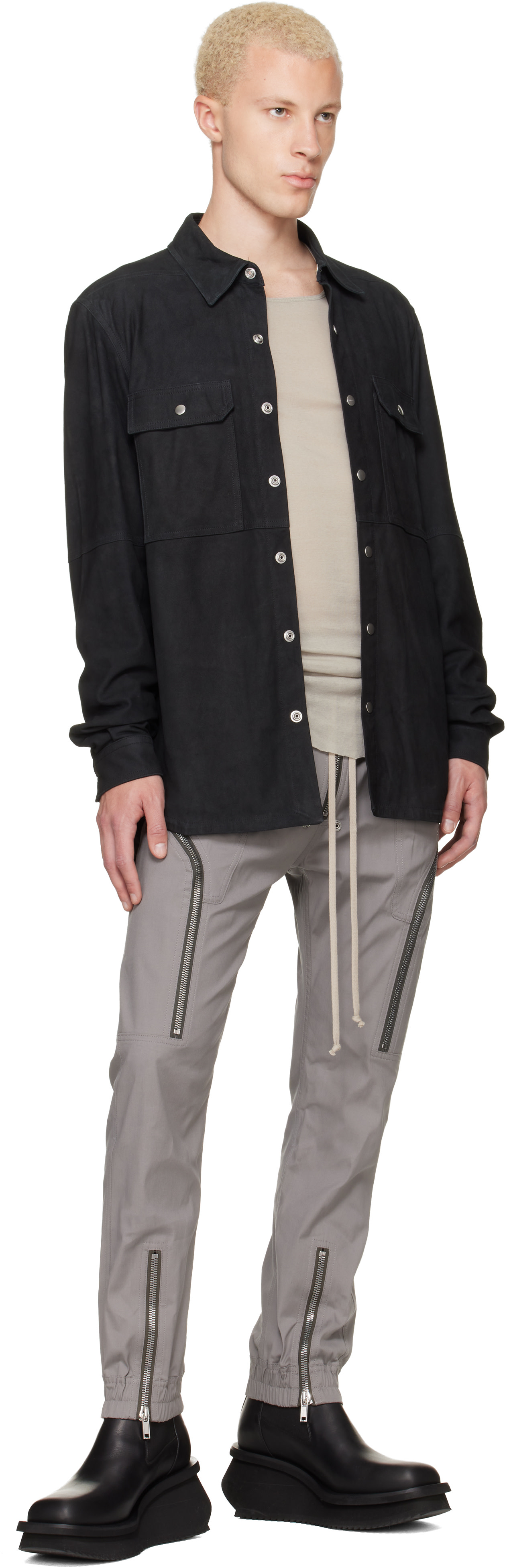Rick Owens - Pantalon cargo Heizer gris - Tower