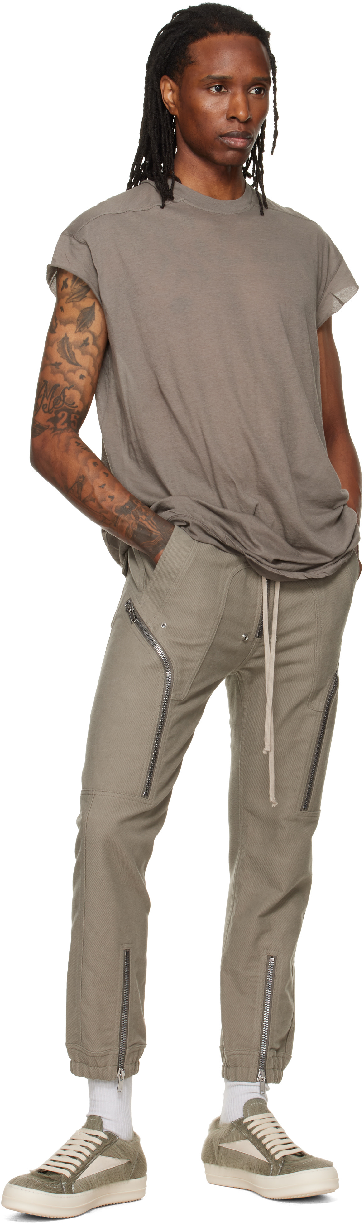 Rick Owens - Pantalon cargo Heizer gris - Tower