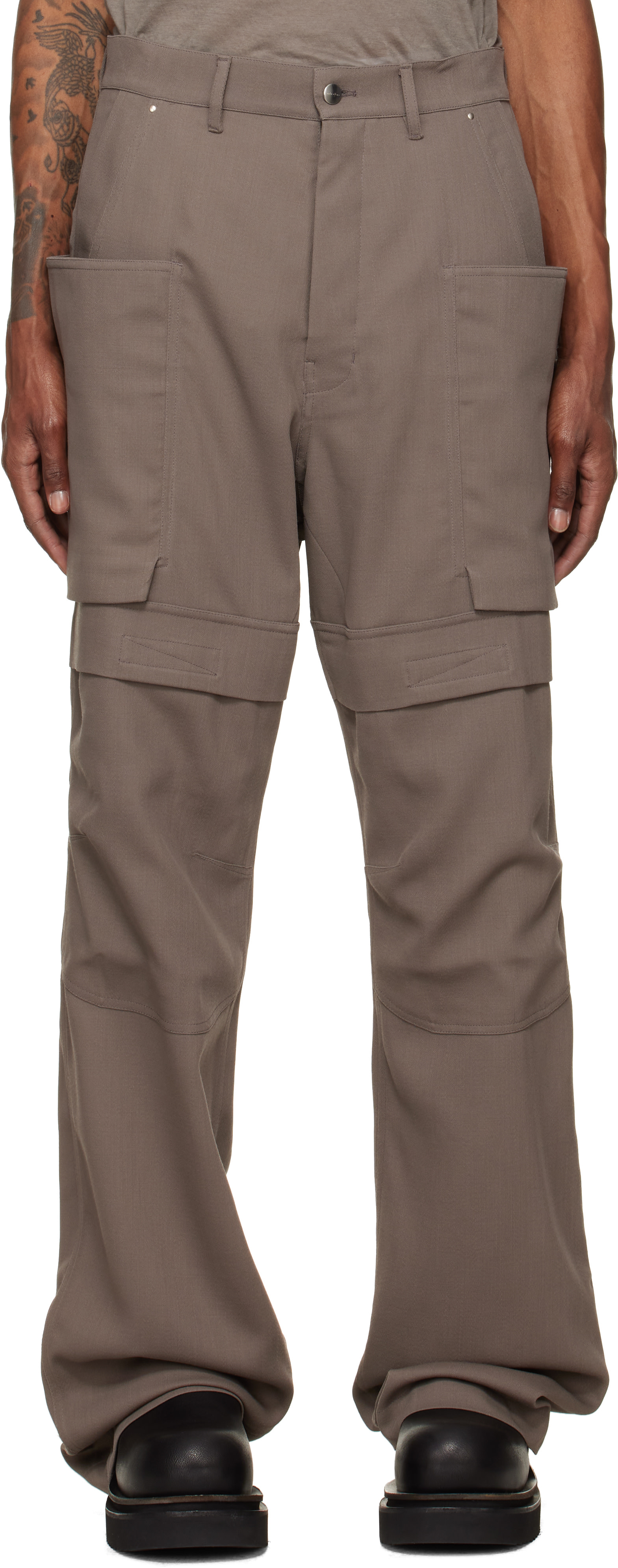 Rick Owens - Gray Tower Stefan Cargo Pants