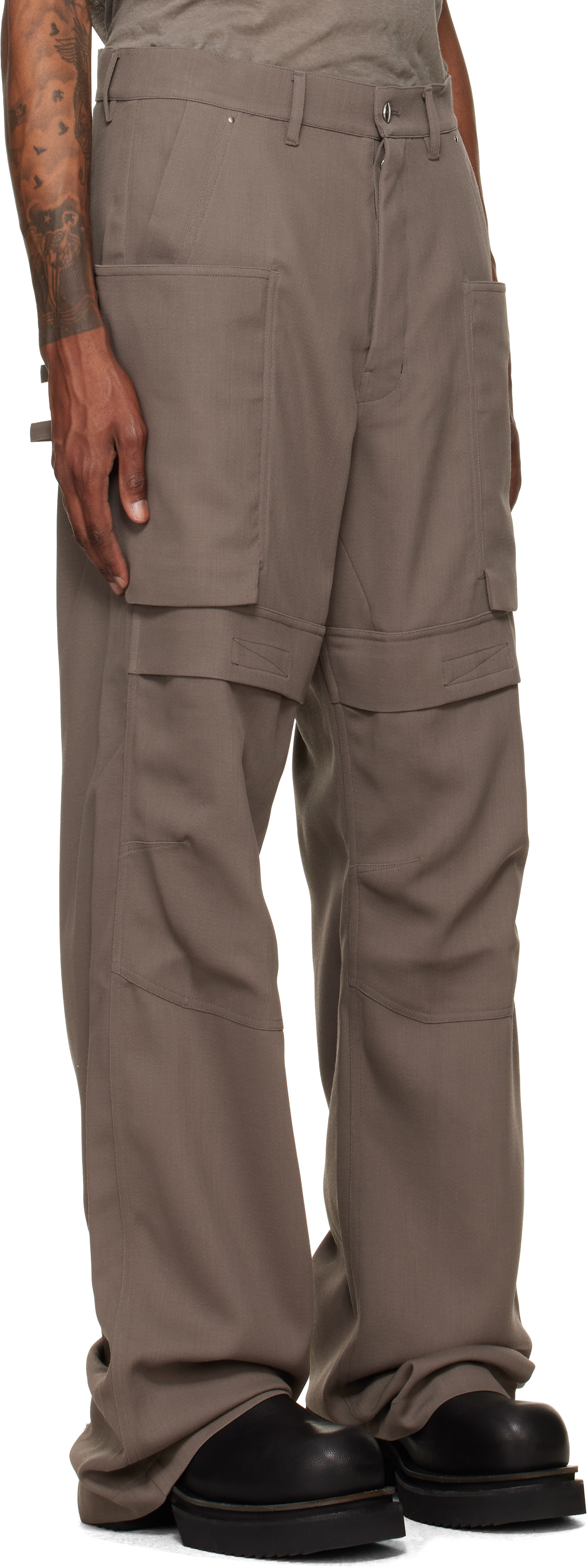 Rick Owens - Gray Tower Stefan Cargo Pants