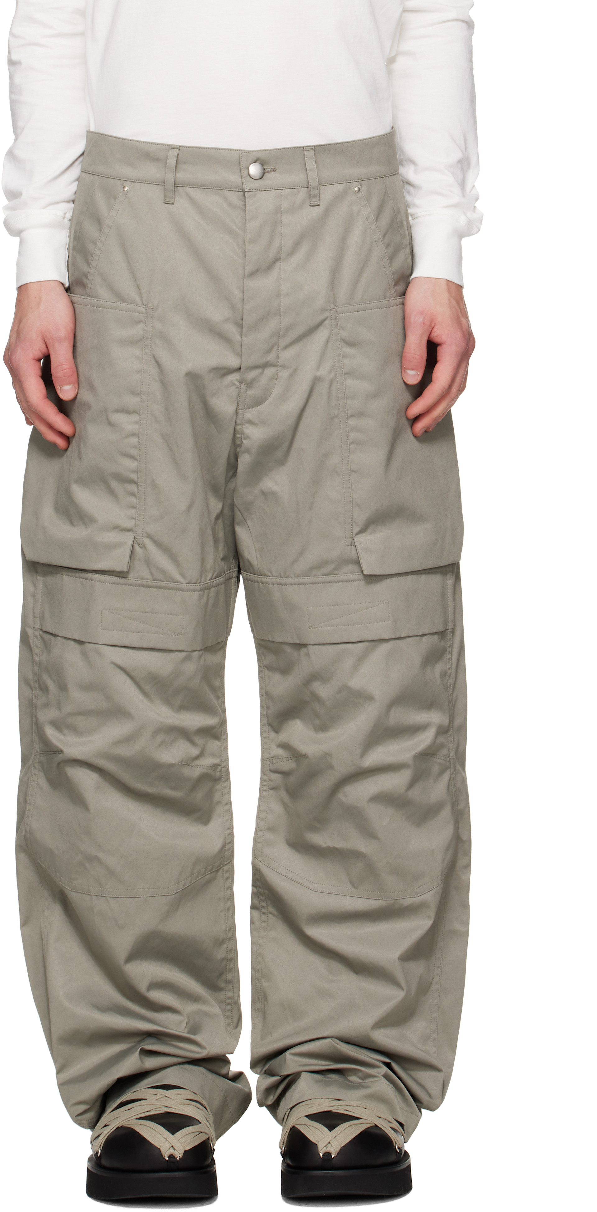Rick Owens - Gray Tower Stefan Cargo Pants