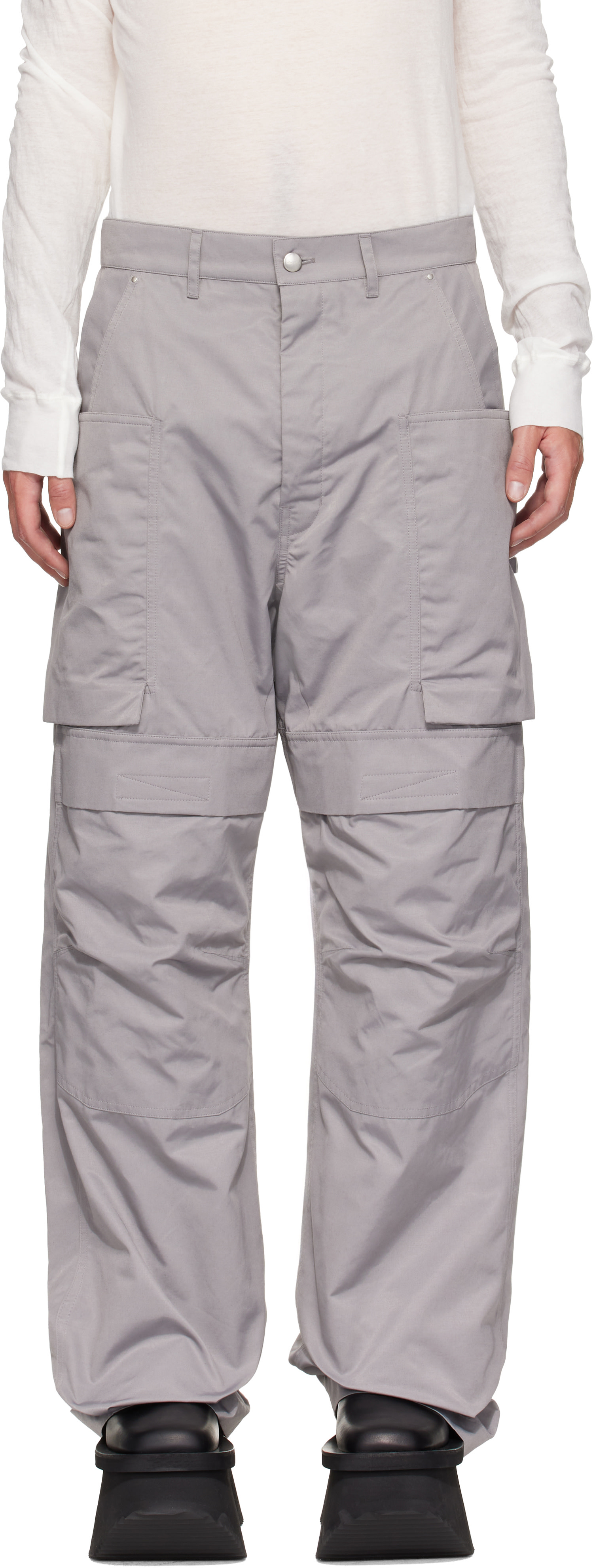 Rick Owens - Gray Tower Stefan Cargo Pants