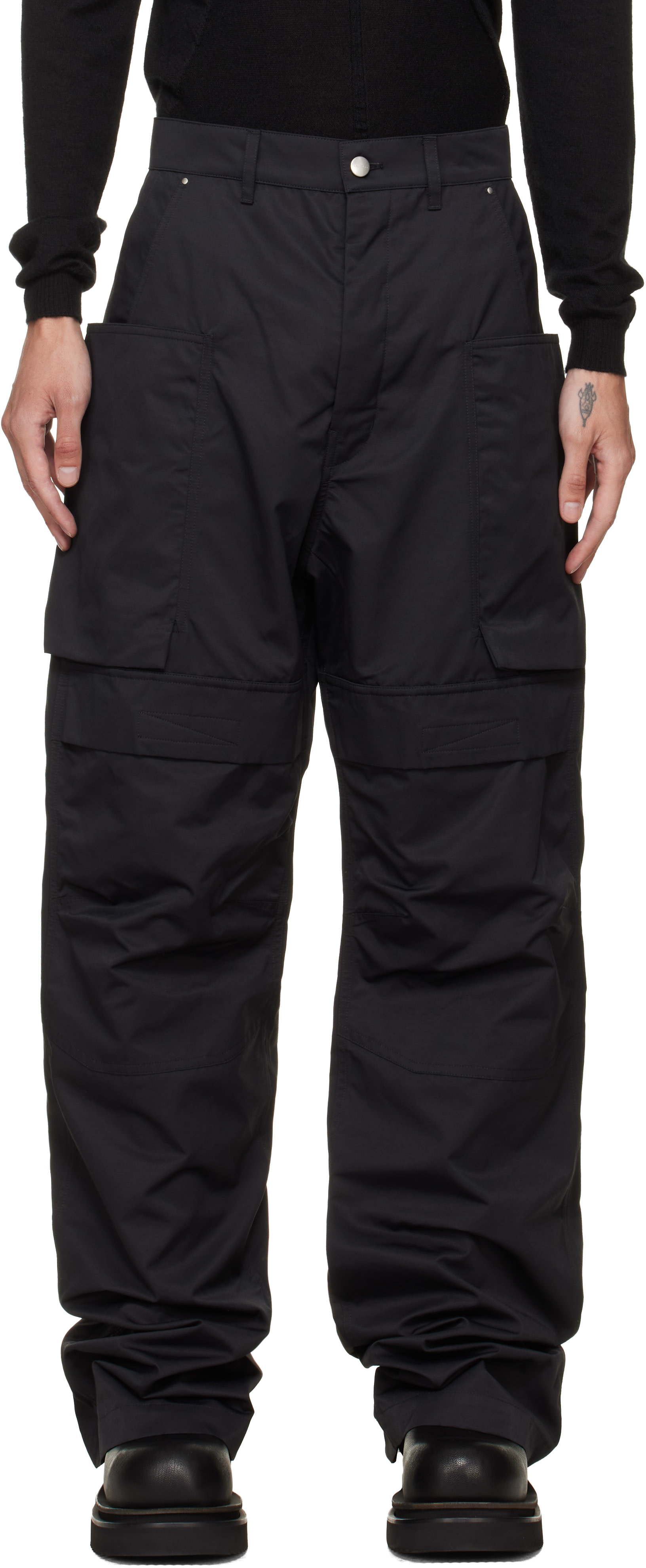 Rick Owens - Black Tower Stefan Cargo Pants