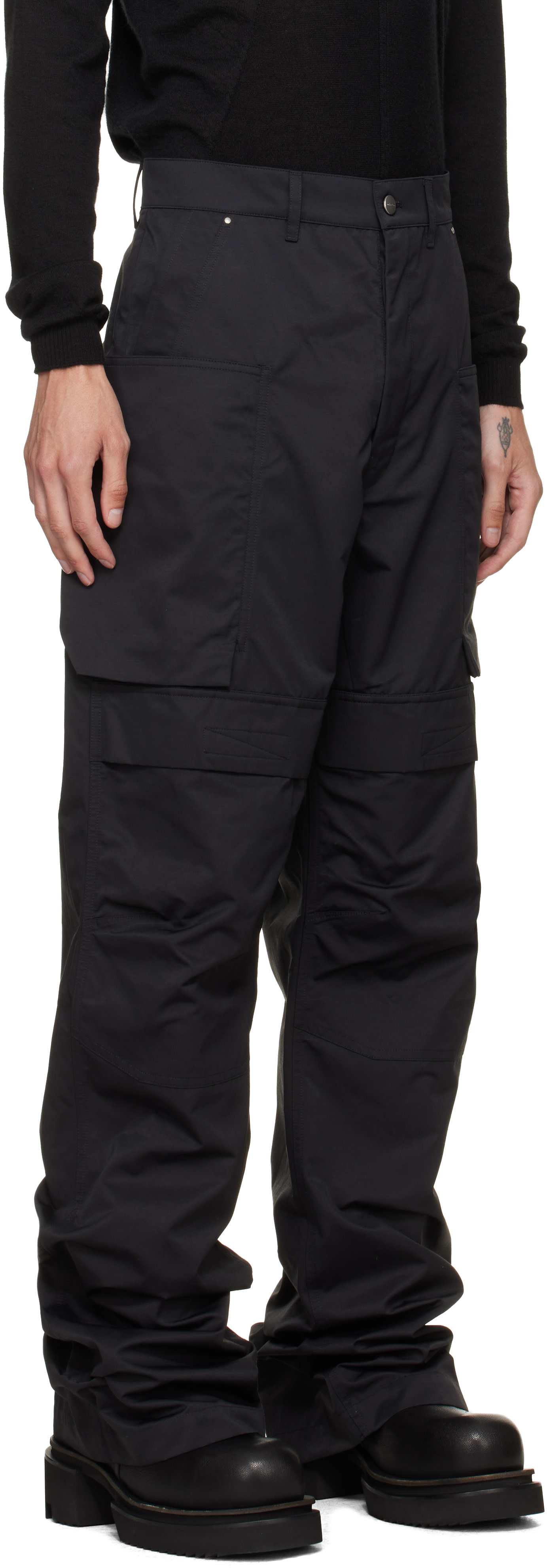 Rick Owens - Black Tower Stefan Cargo Pants