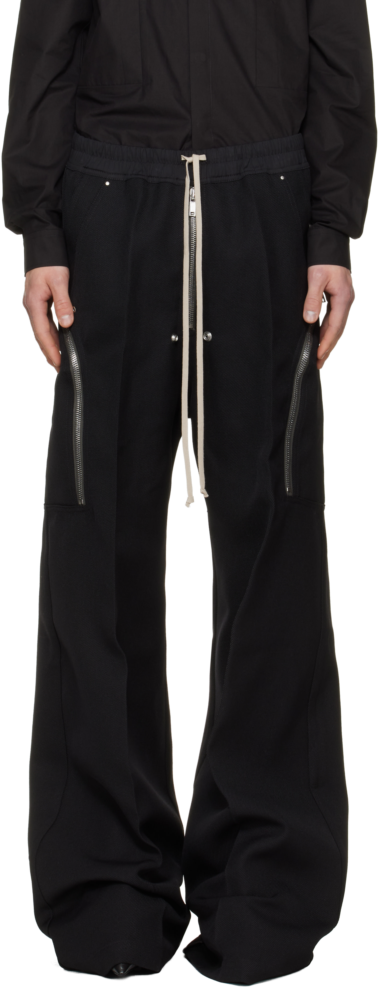 Rick Owens Cargo Belas Pants カーゴベラIT46 Rick Owens: Black Tower Heizer Belas Cargo Pants | SSENSE