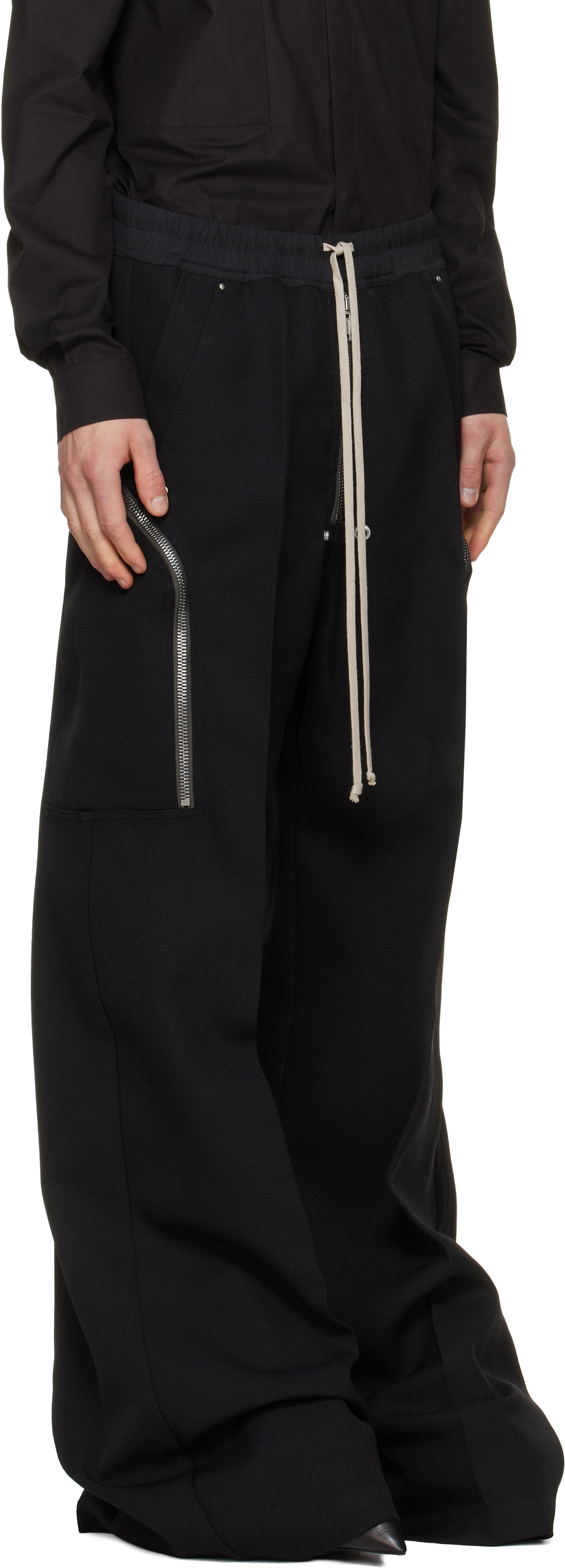 Rick Owens: ブラック Tower Heizer Belas カーゴパンツ | SSENSE 日本